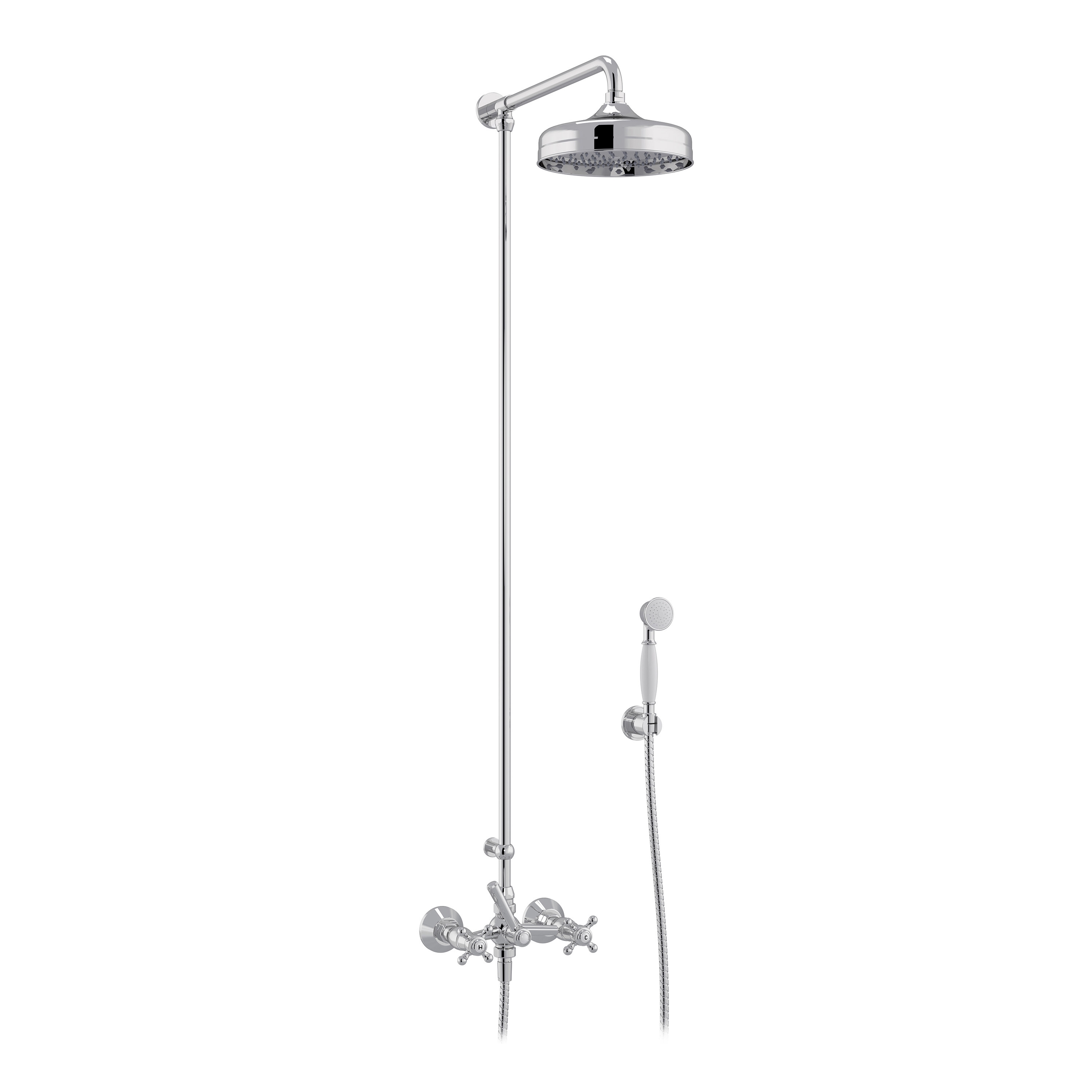 Display product 1920-1921 | Set shower mixer, Ø200mm and handshower from manufacturer rvb