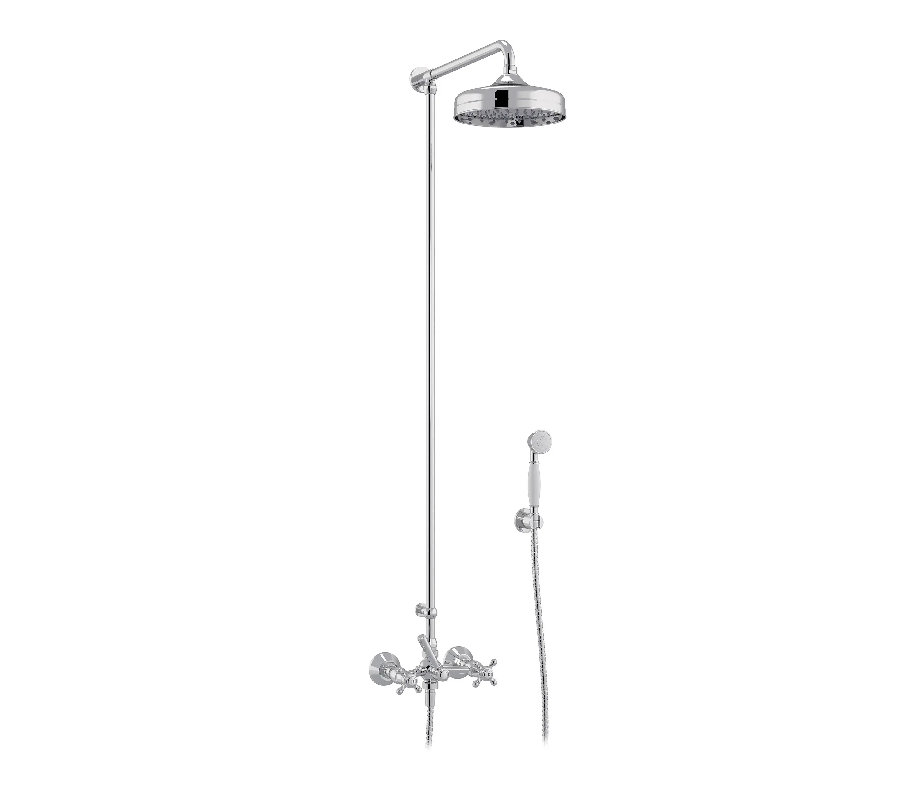 rvb - 1920-1921 | Set shower mixer, Ø200mm and handshower