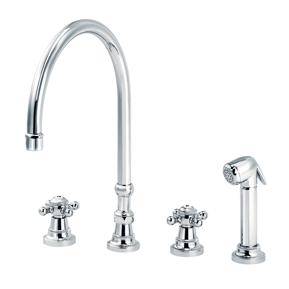 Mostra il prodotto 1920-1921 | 4-hole kitchen mixer, handshower, great spout del produttore rvb
