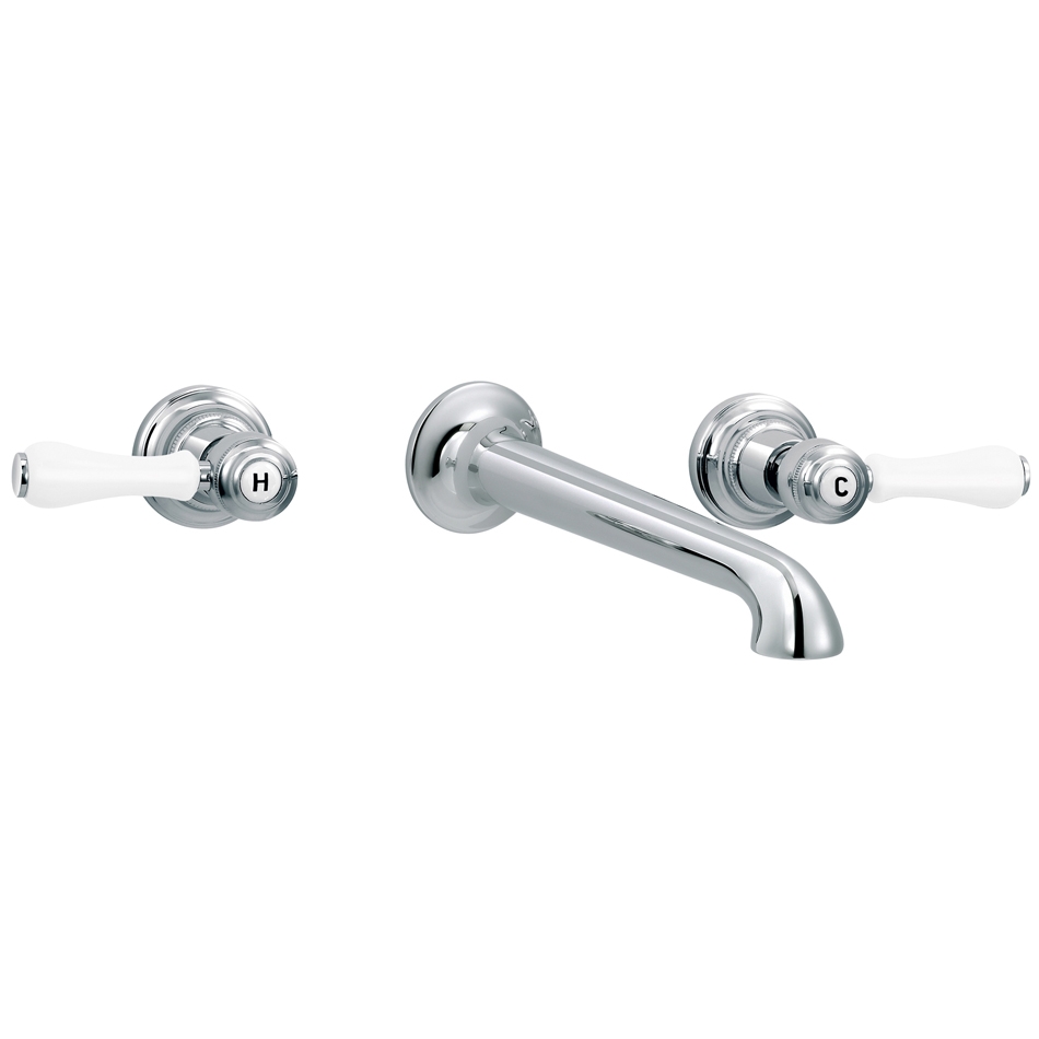 Mostra il prodotto 1935 | 3-hole wall-mounted sink mixer, Cotton spout del produttore rvb