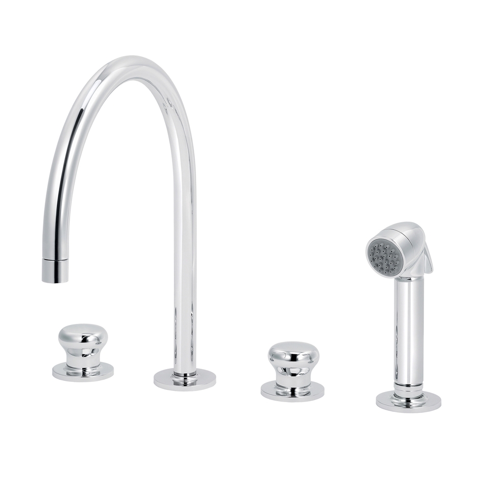 Display product Deville | 4-hole kitchen mixer, handshower, great spout from manufacturer rvb