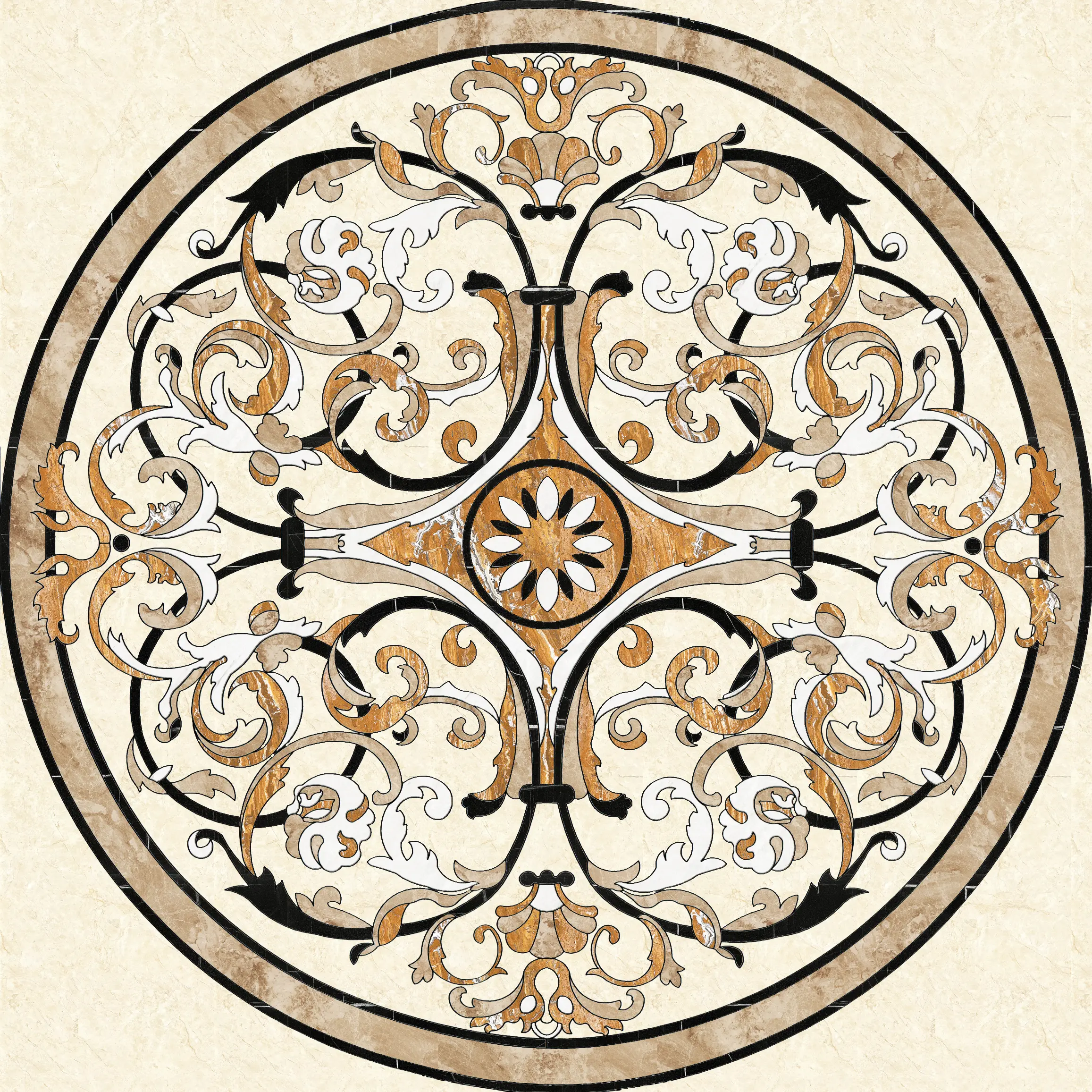 Gani Marble Tiles - Medallion Round | PH022-1