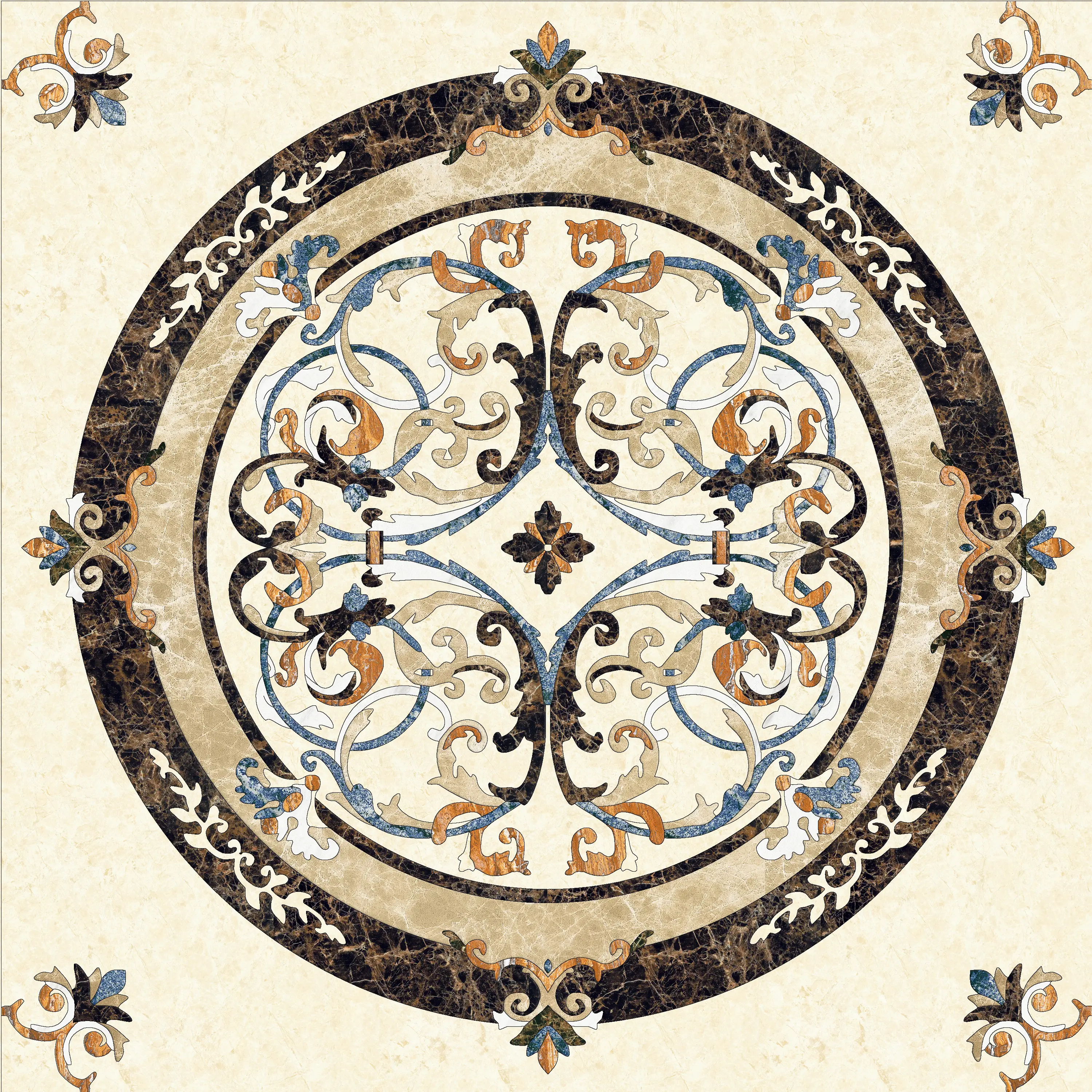 Gani Marble Tiles - Medallion Round | PH023
