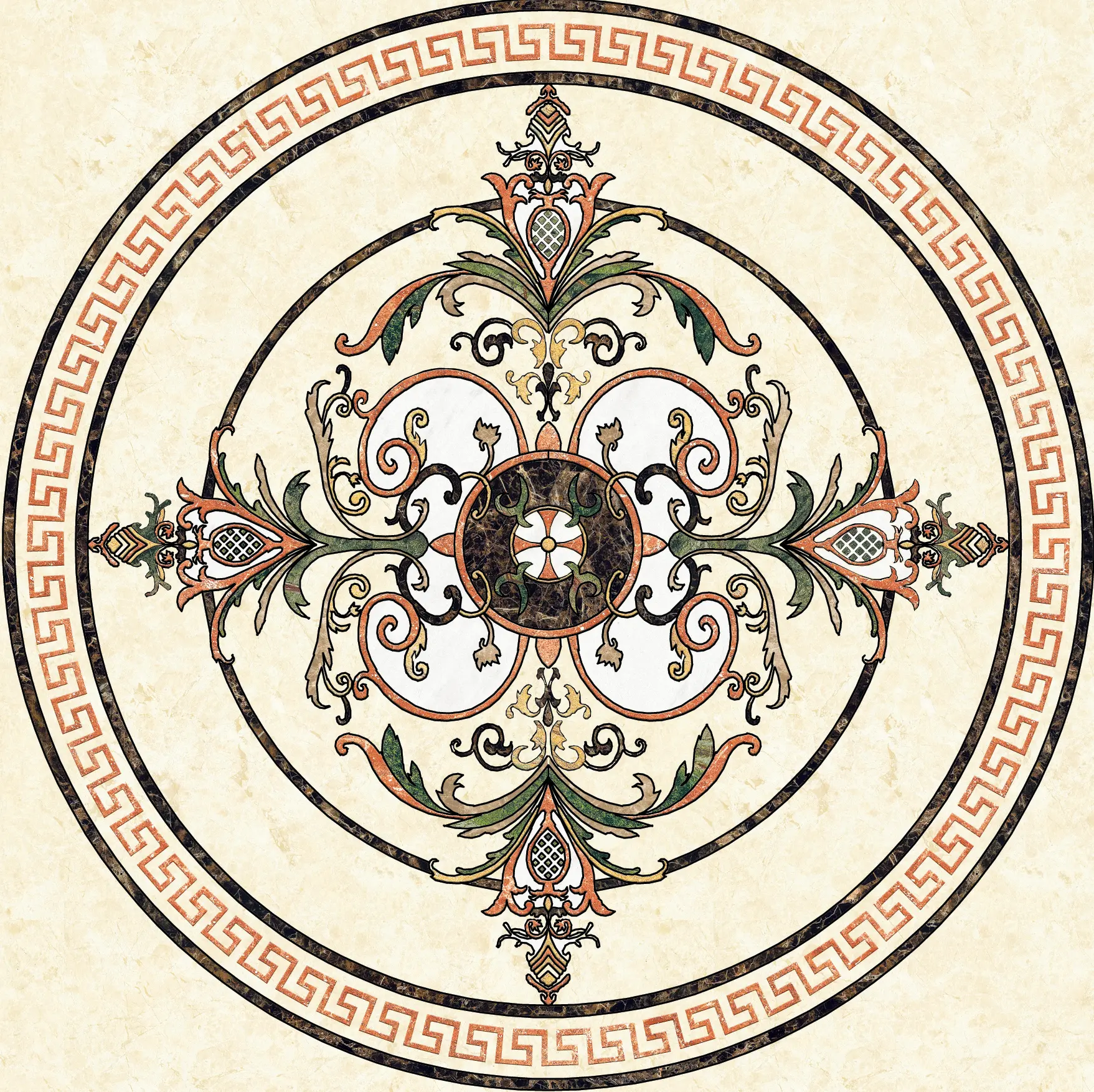 Gani Marble Tiles - Medallion Round | PH044