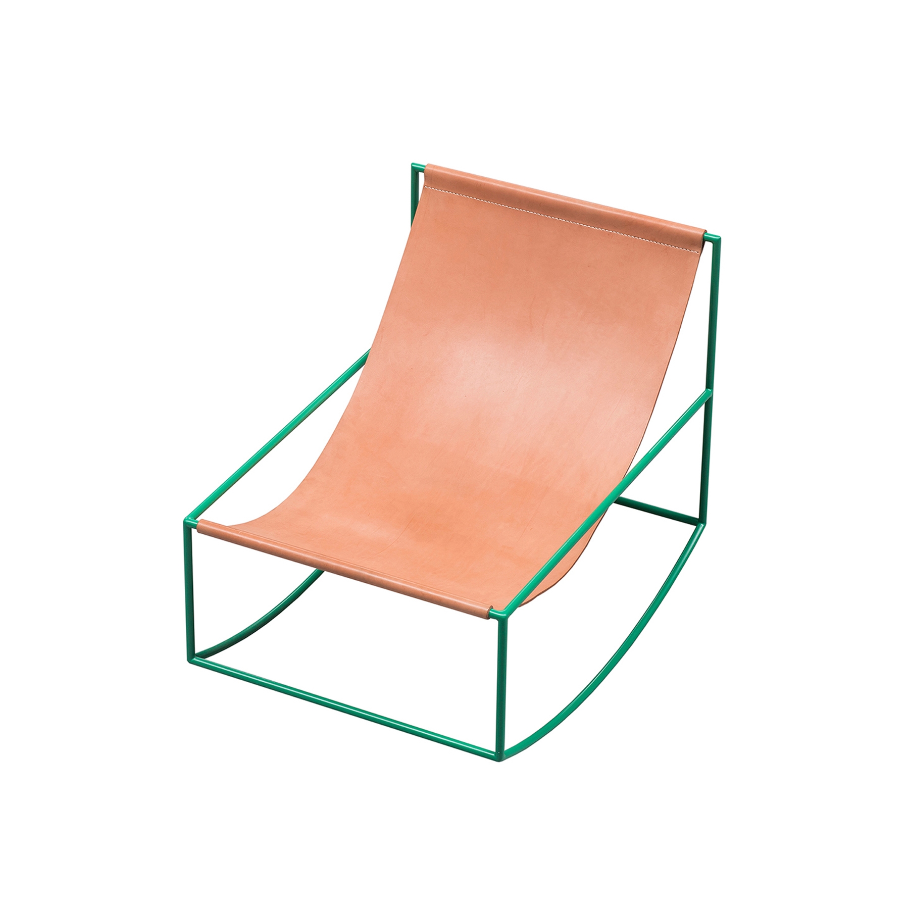 rocking chair | green_leather