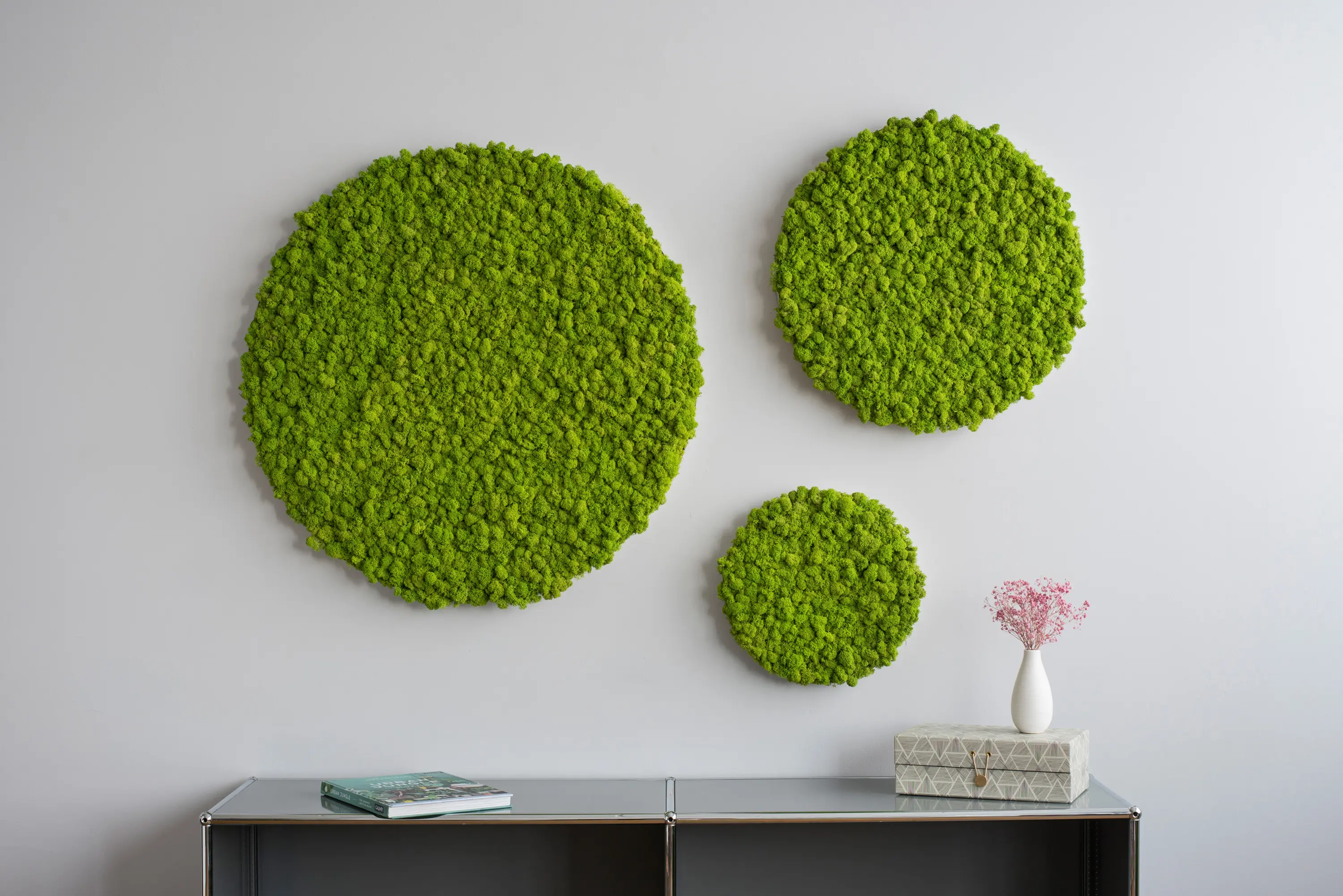styleGREEN - Circle | Reindeer moss yin and yang 80cm