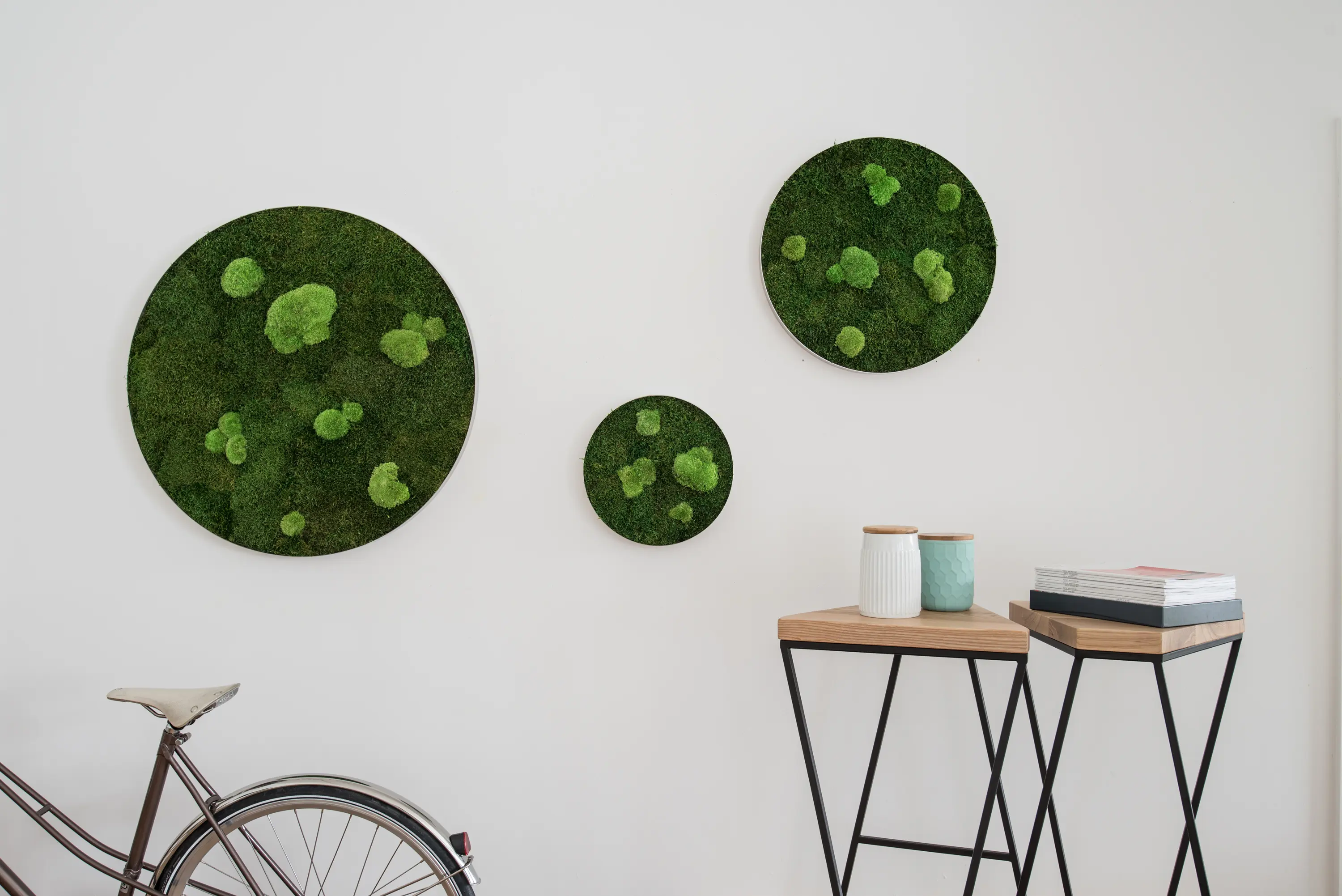 styleGREEN - Circle | Reindeer moss yin and yang 80cm