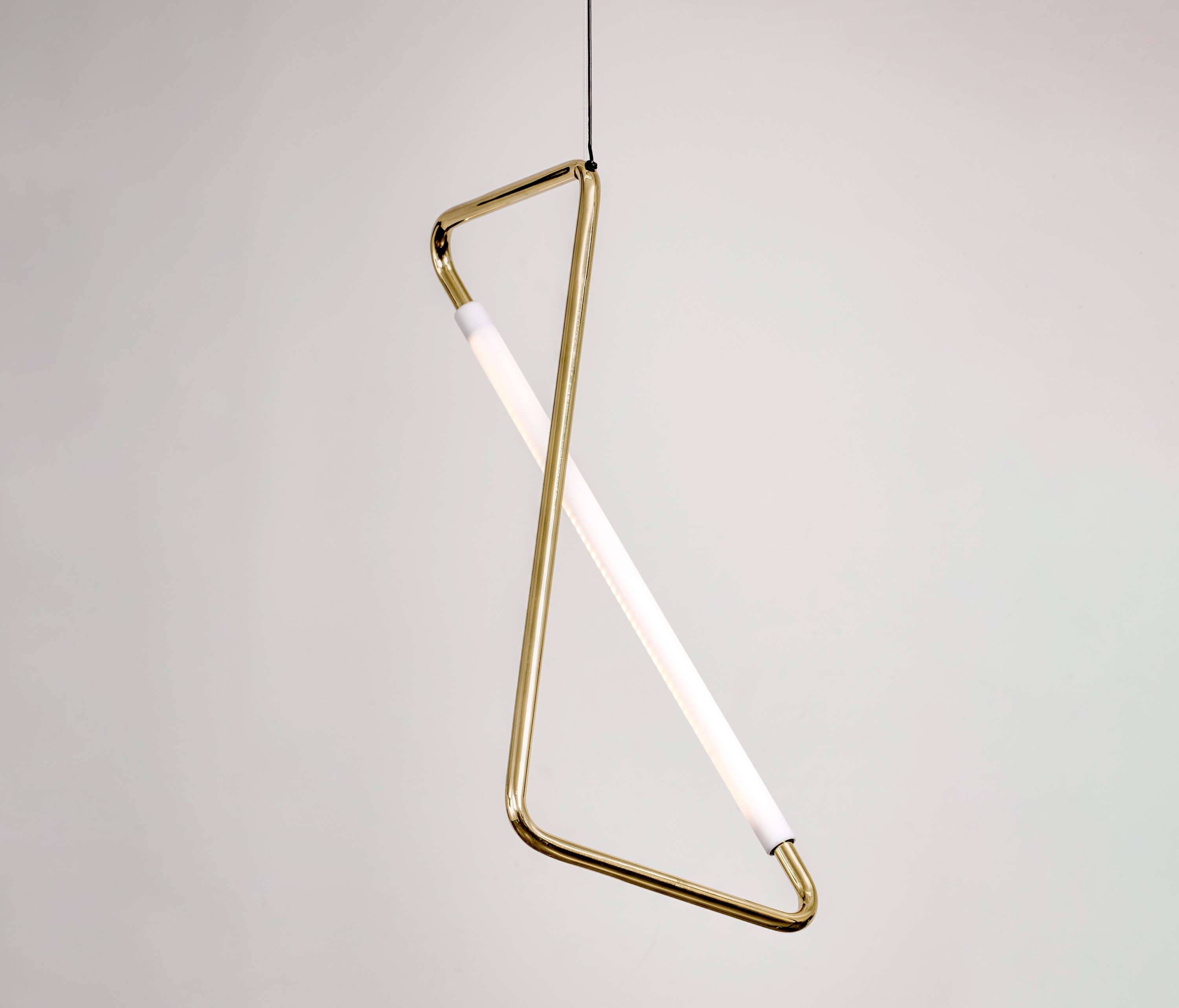 Display product Light Object 001 - Ceiling pendant LED light, polished brass finish from manufacturer Naama Hofman Light Objects