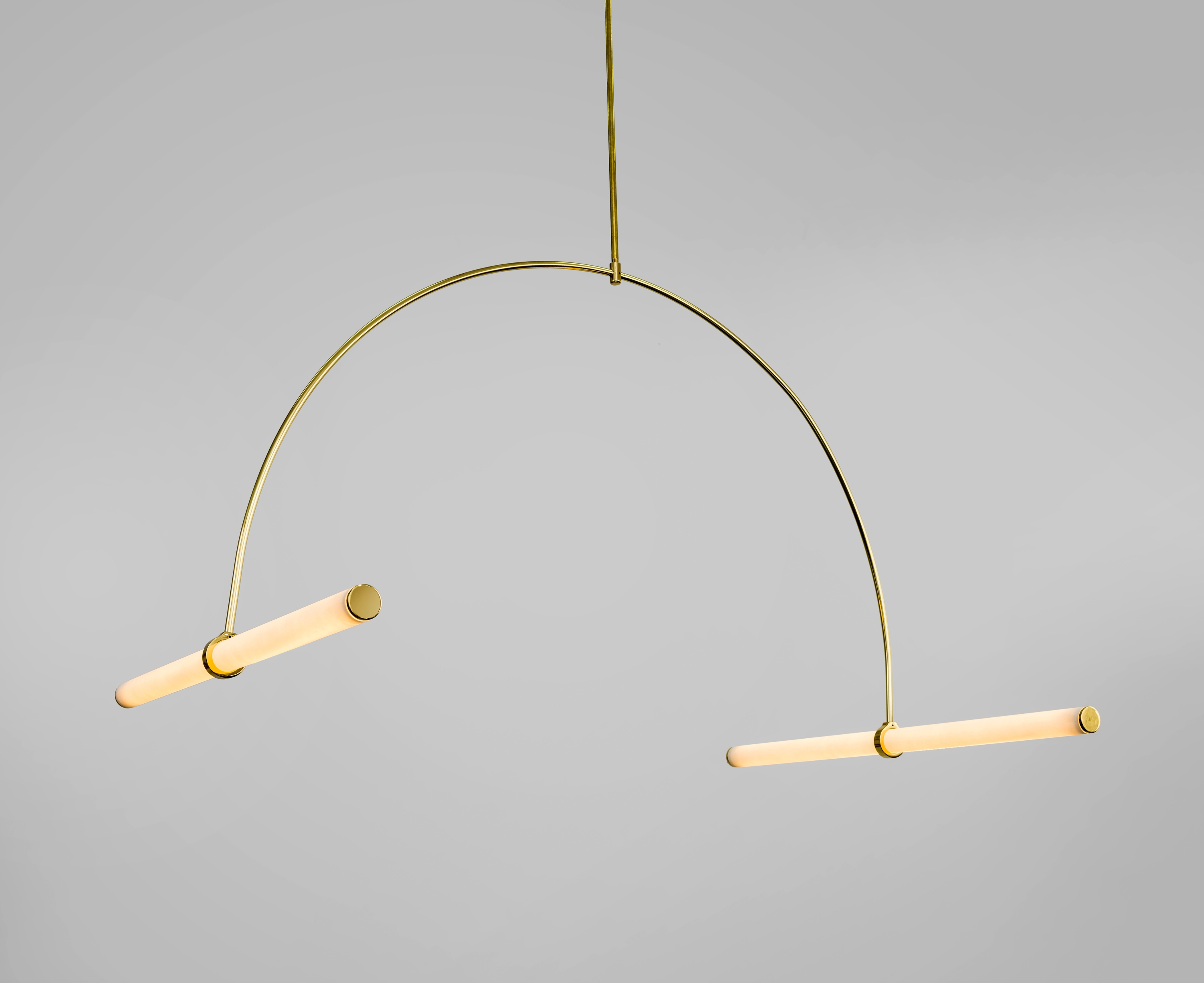 Mostrar el producto Tube pendant No. 1 - LED light, ceiling, natural brass finish del fabricante Naama Hofman Light Objects
