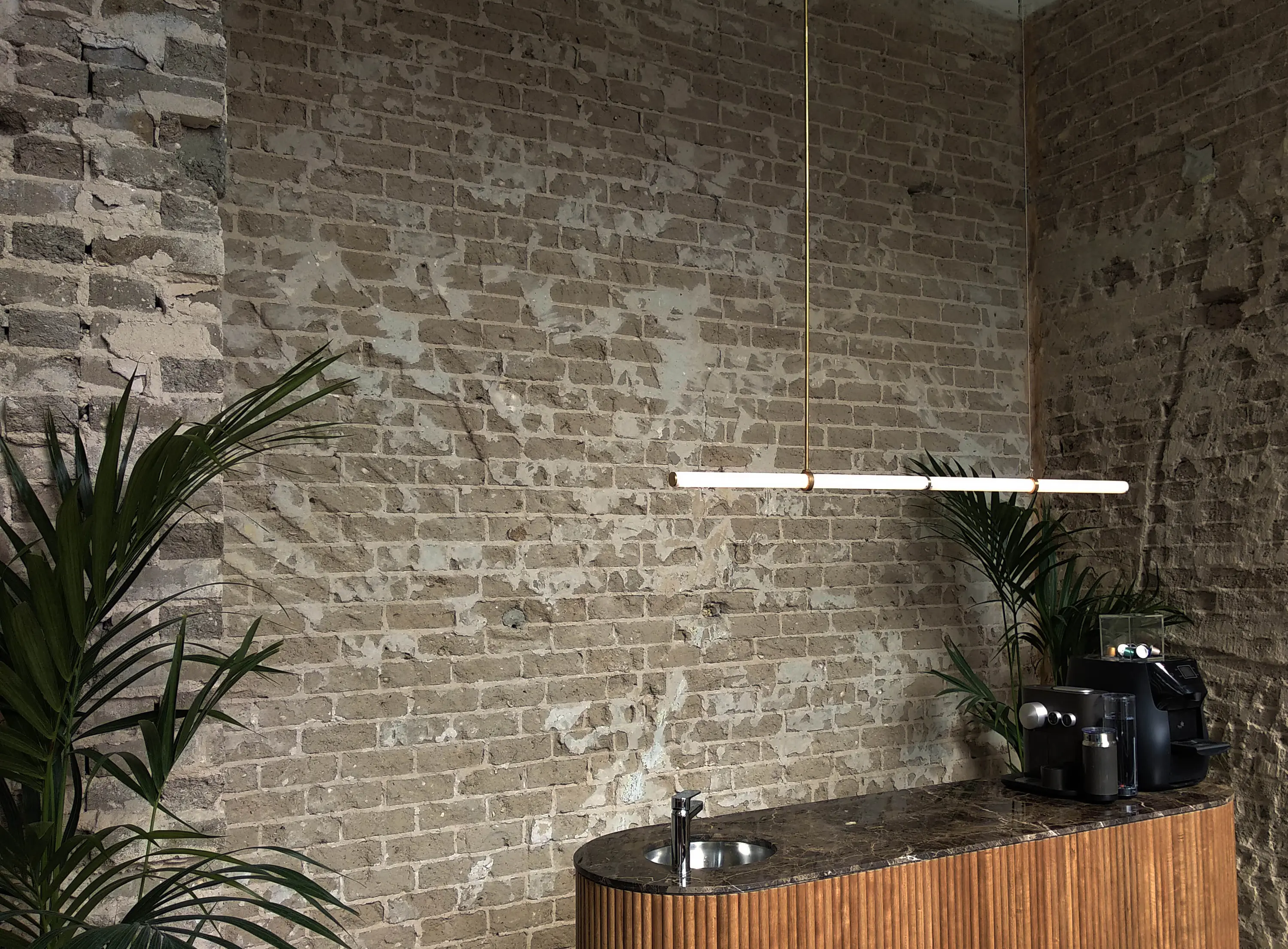 Naama Hofman Light Objects - Light Object 015 - LED light, ceiling, natural brass finish