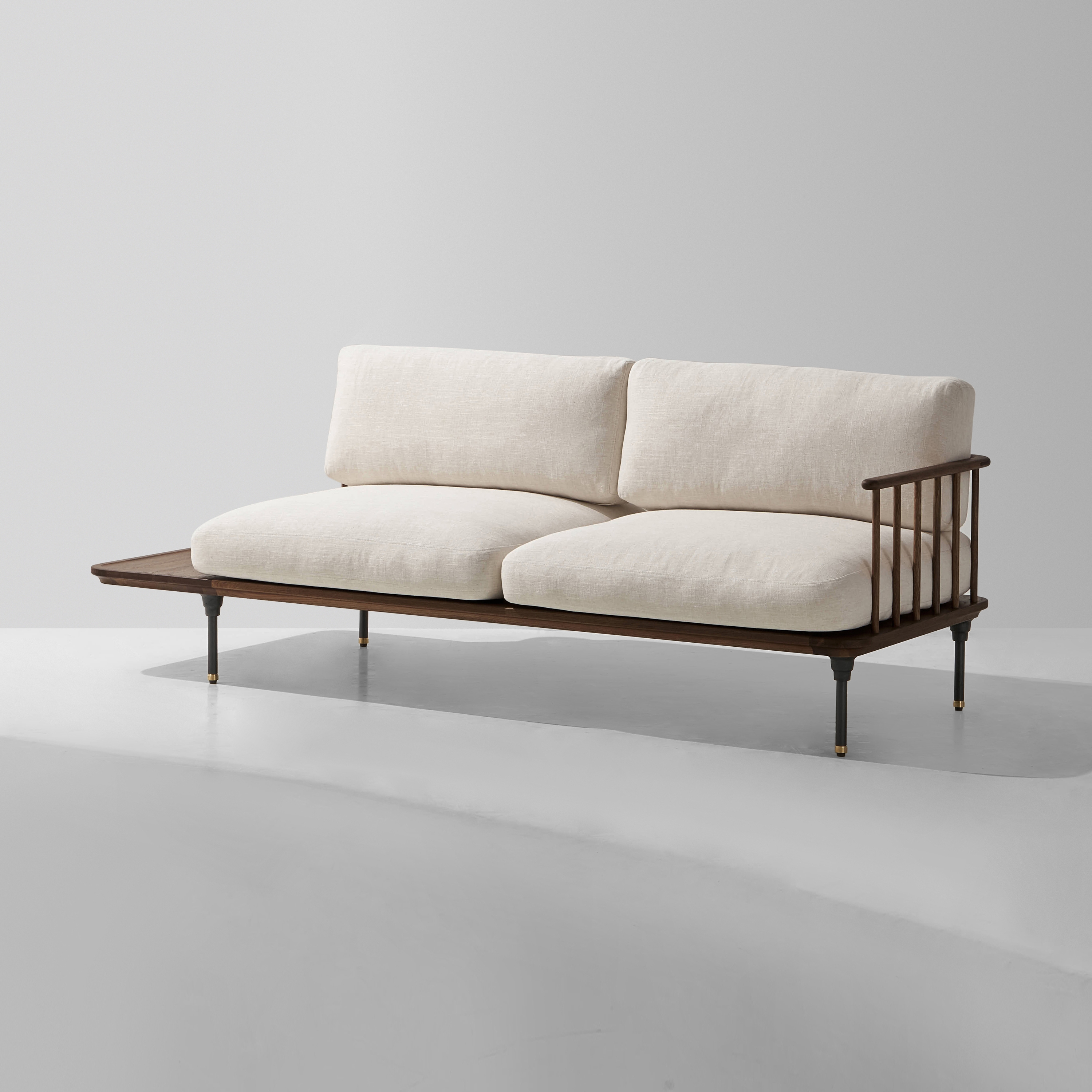 Display product Distrikt Chaise two-seater sofa in solid smoked oak from manufacturer District Eight
