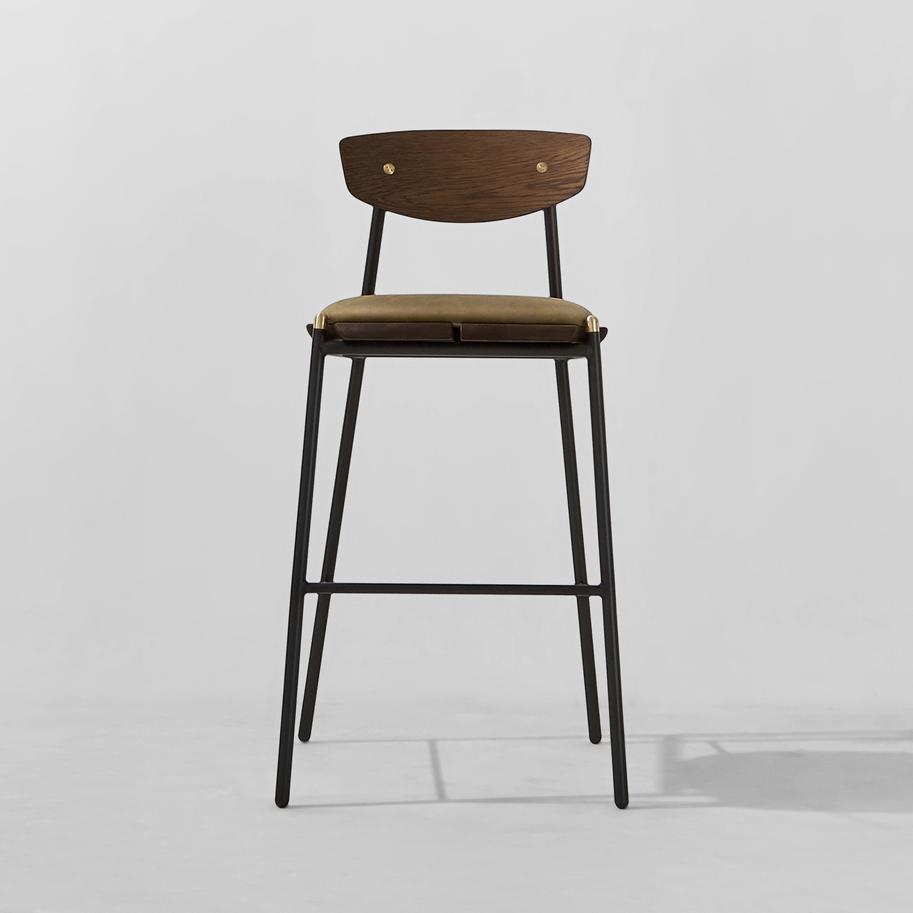 Display product Kink Bar Stool Leather Cushion from manufacturer District Eight