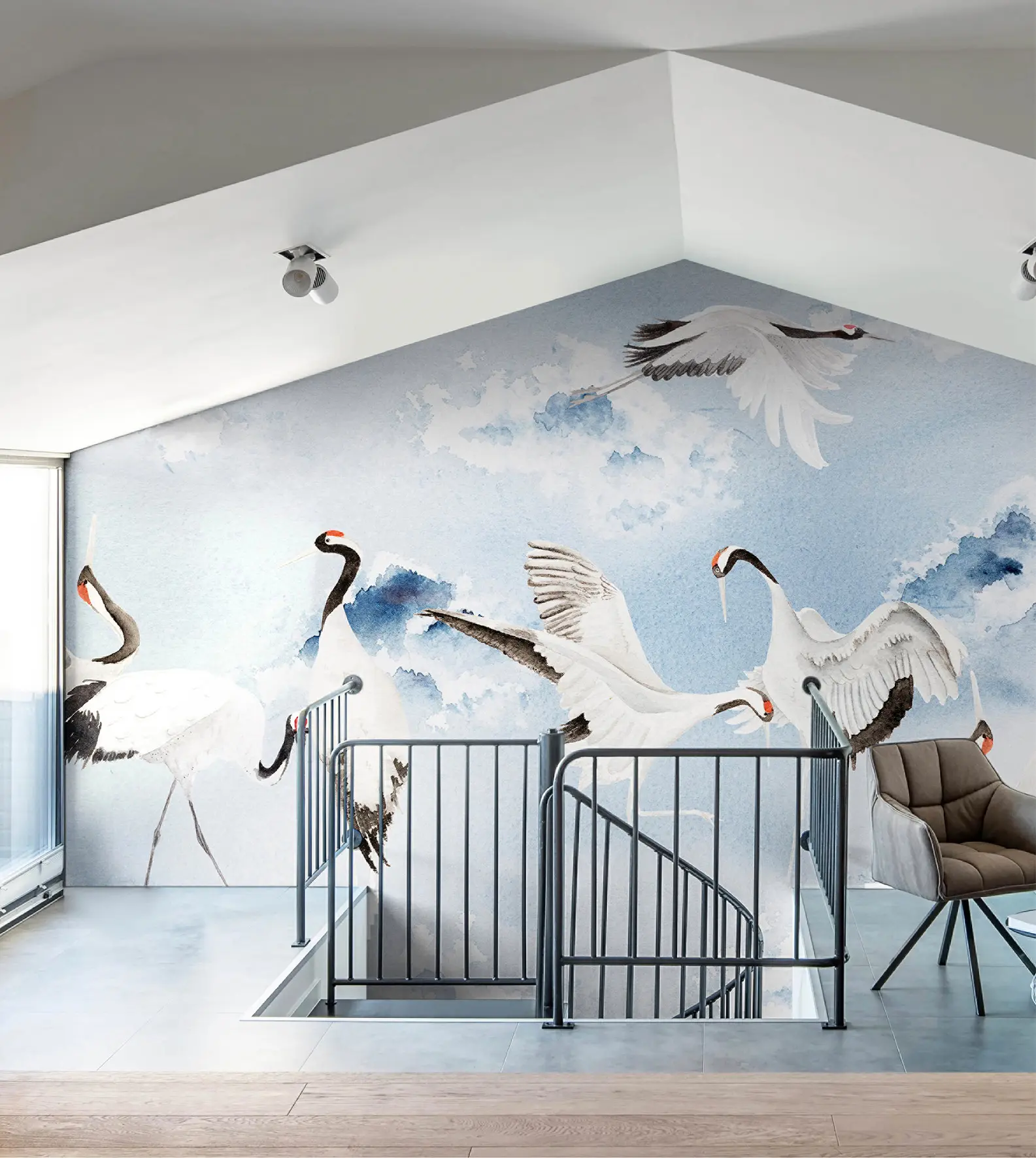 WallPepper - Dancing cranes