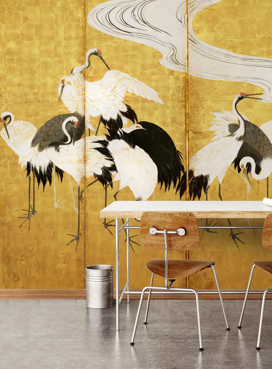 WallPepper - Gold crane