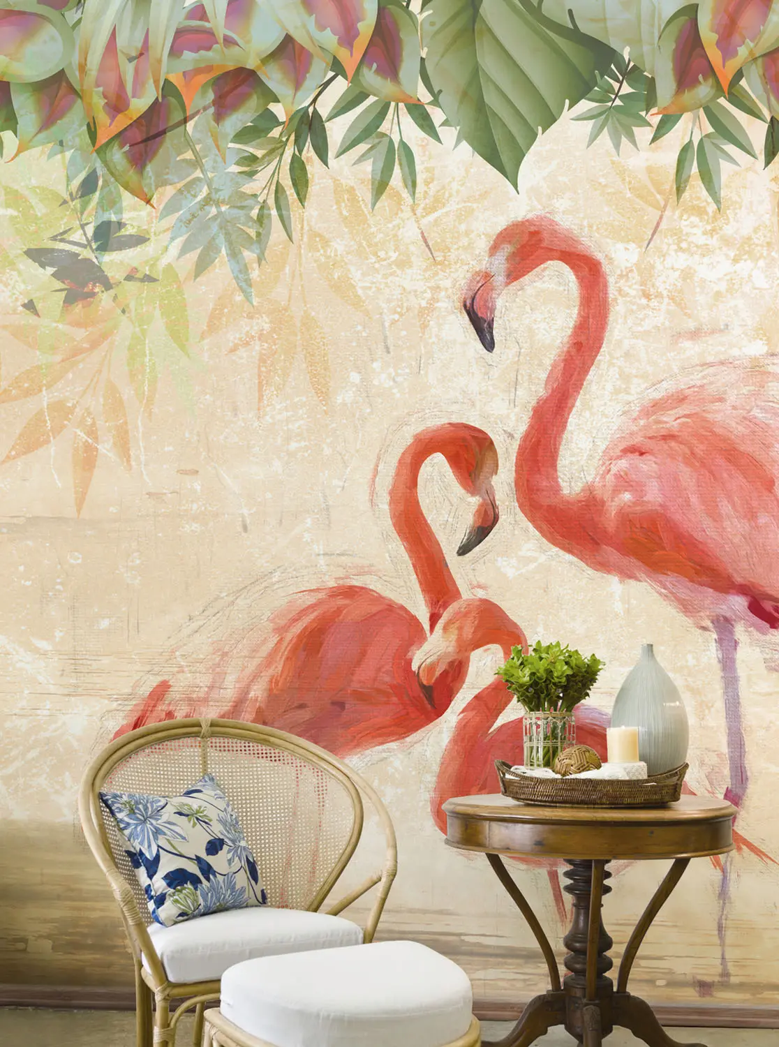 WallPepper - Flamingos party