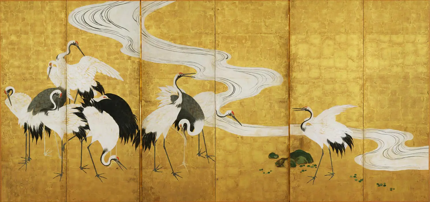WallPepper - Gold crane