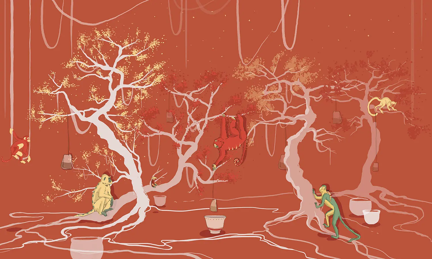 WallPepper - Il giardino delle bertucce