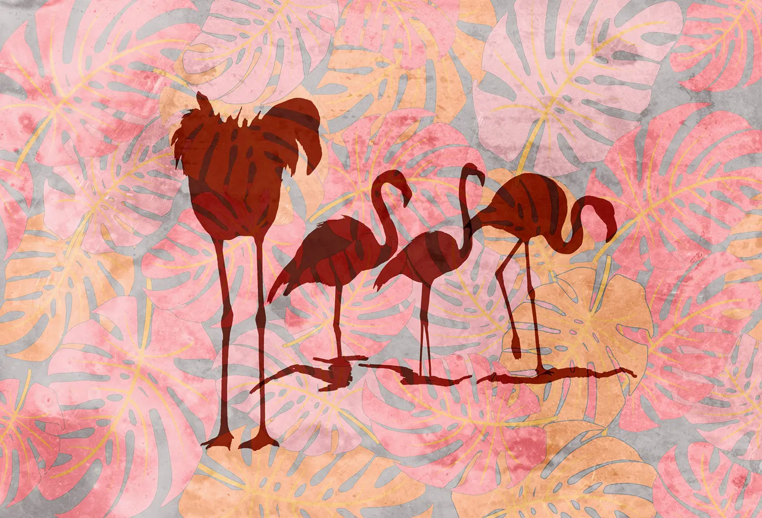 WallPepper - Wild flamingos