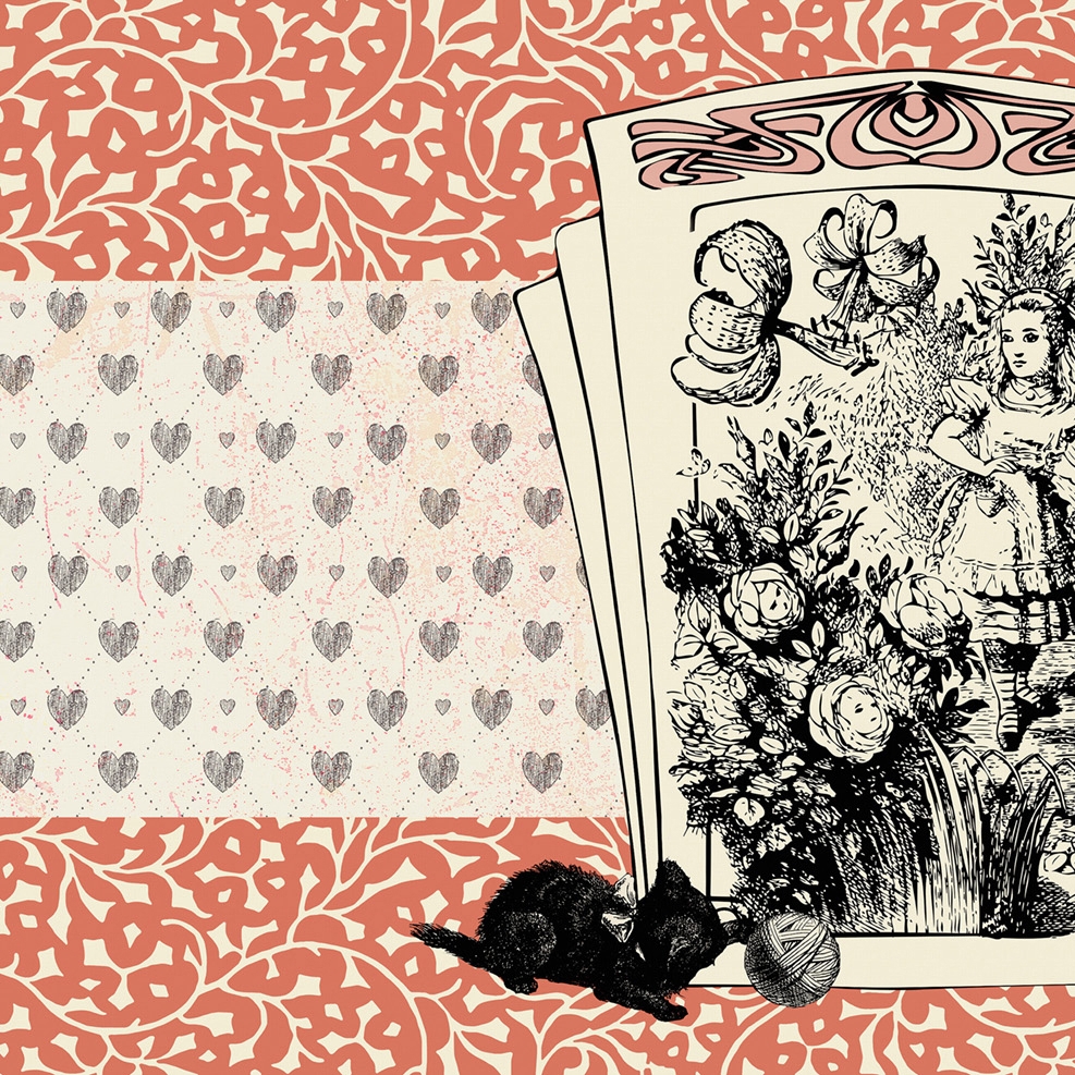 Mostrar el producto Alice and the black kitten del fabricante WallPepper