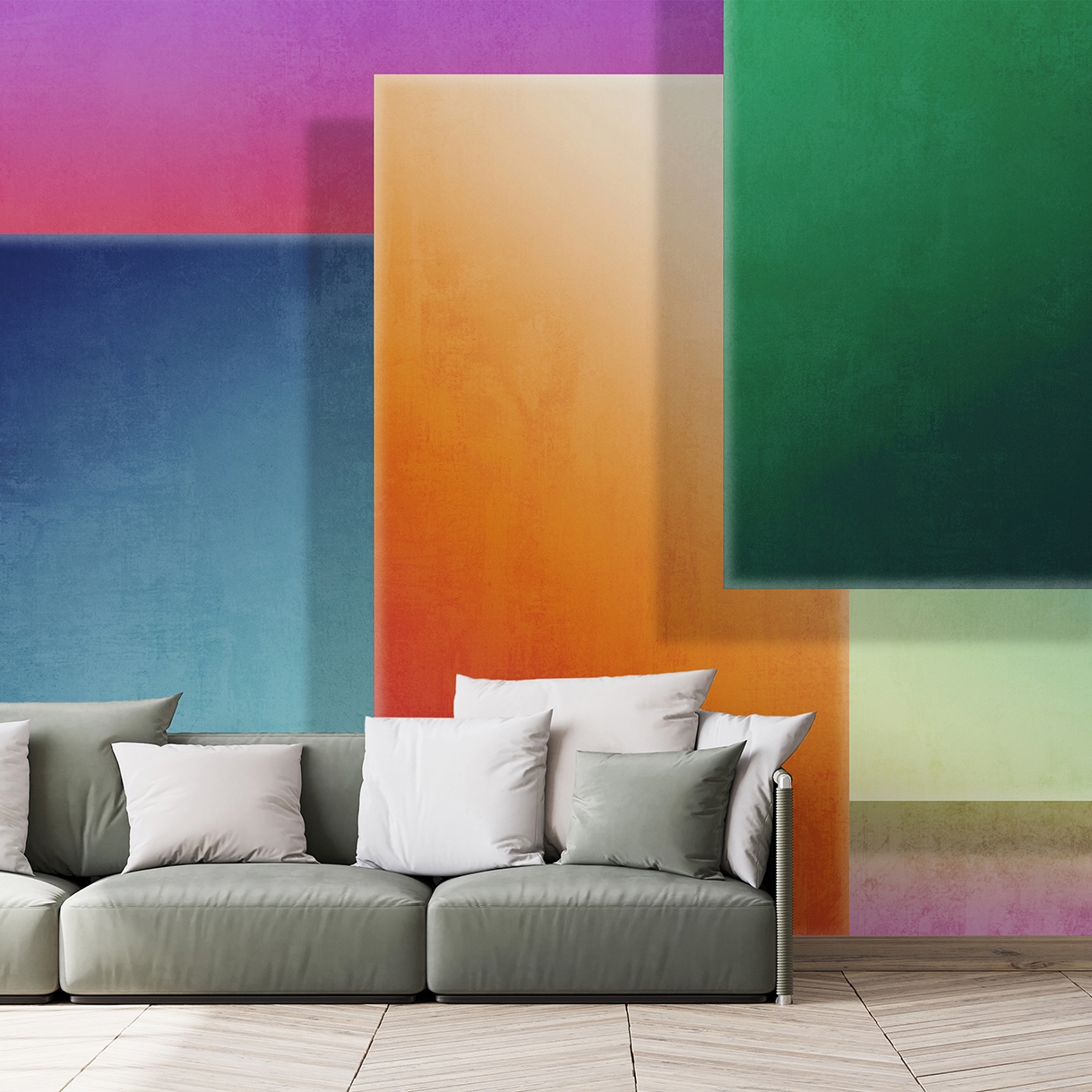 Afficher le produit Geometric Raimbow du fabricant WallPepper