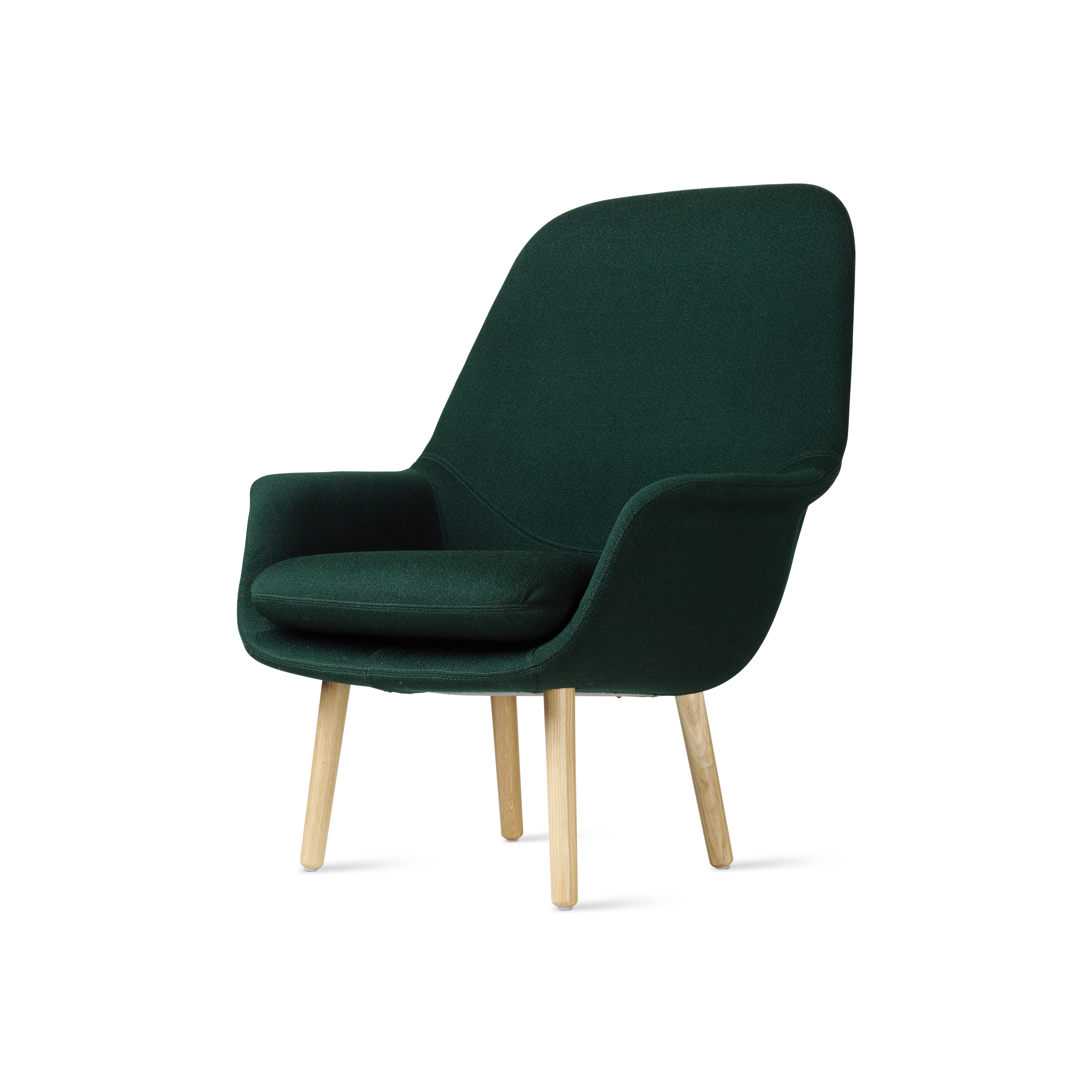 Smile Lounge High Back Wood Base