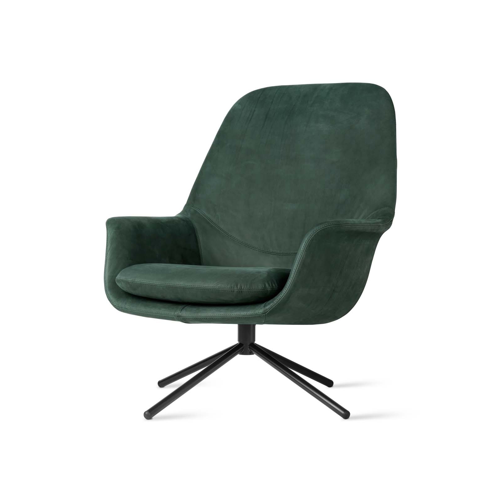 Smile Lounge High Back Metal Base