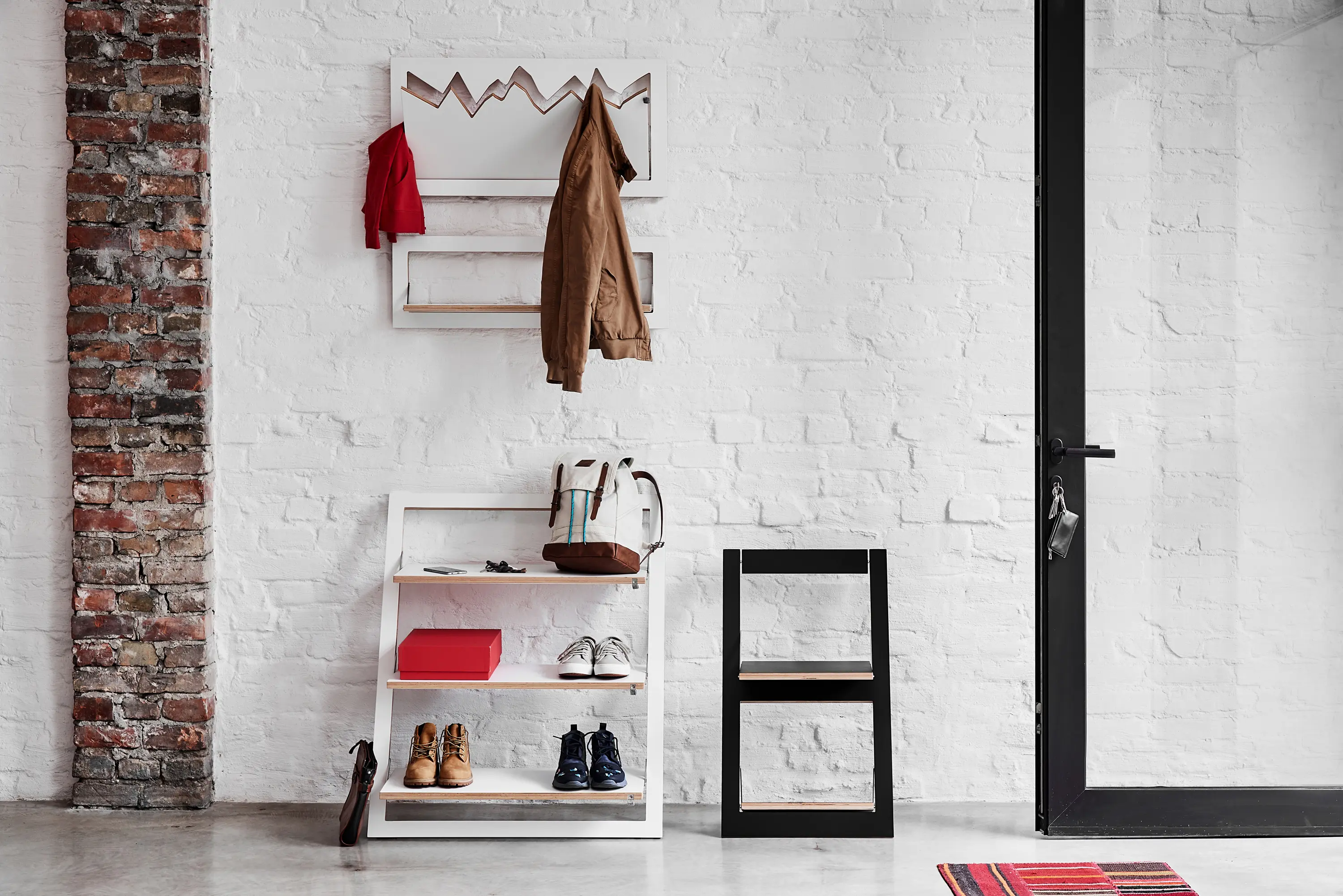 Ambivalenz - Fläpps Étagère inclinable 80x100-3 | Blanc