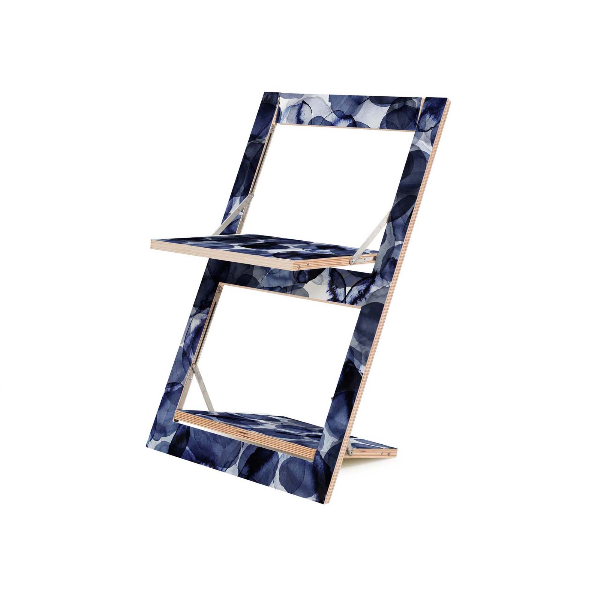 Fläpps Folding Chair | Bubbles Indigo by Pattern Studio