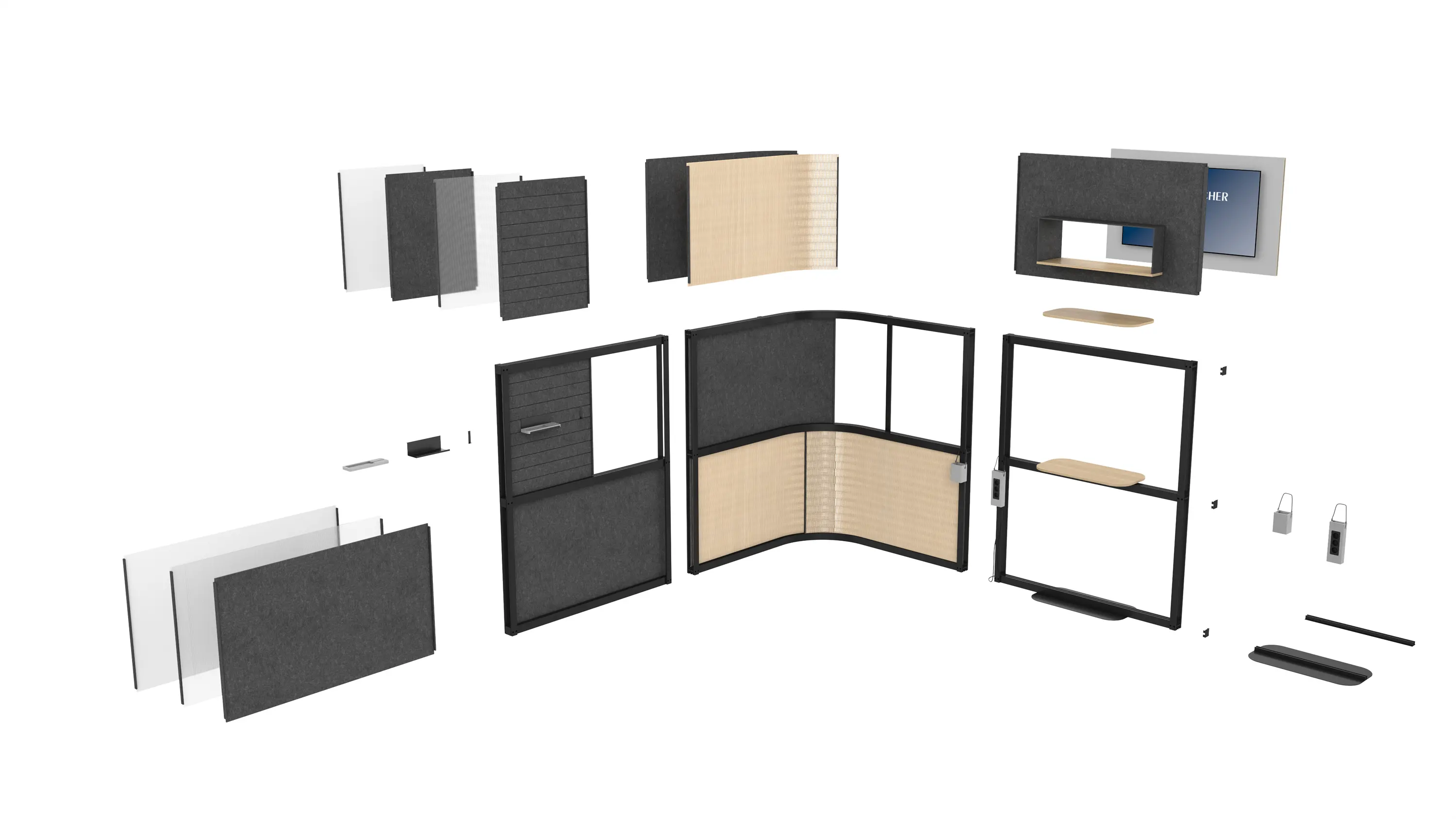 Fleischer Büromöbelwerk - Open Wall Room Partition System