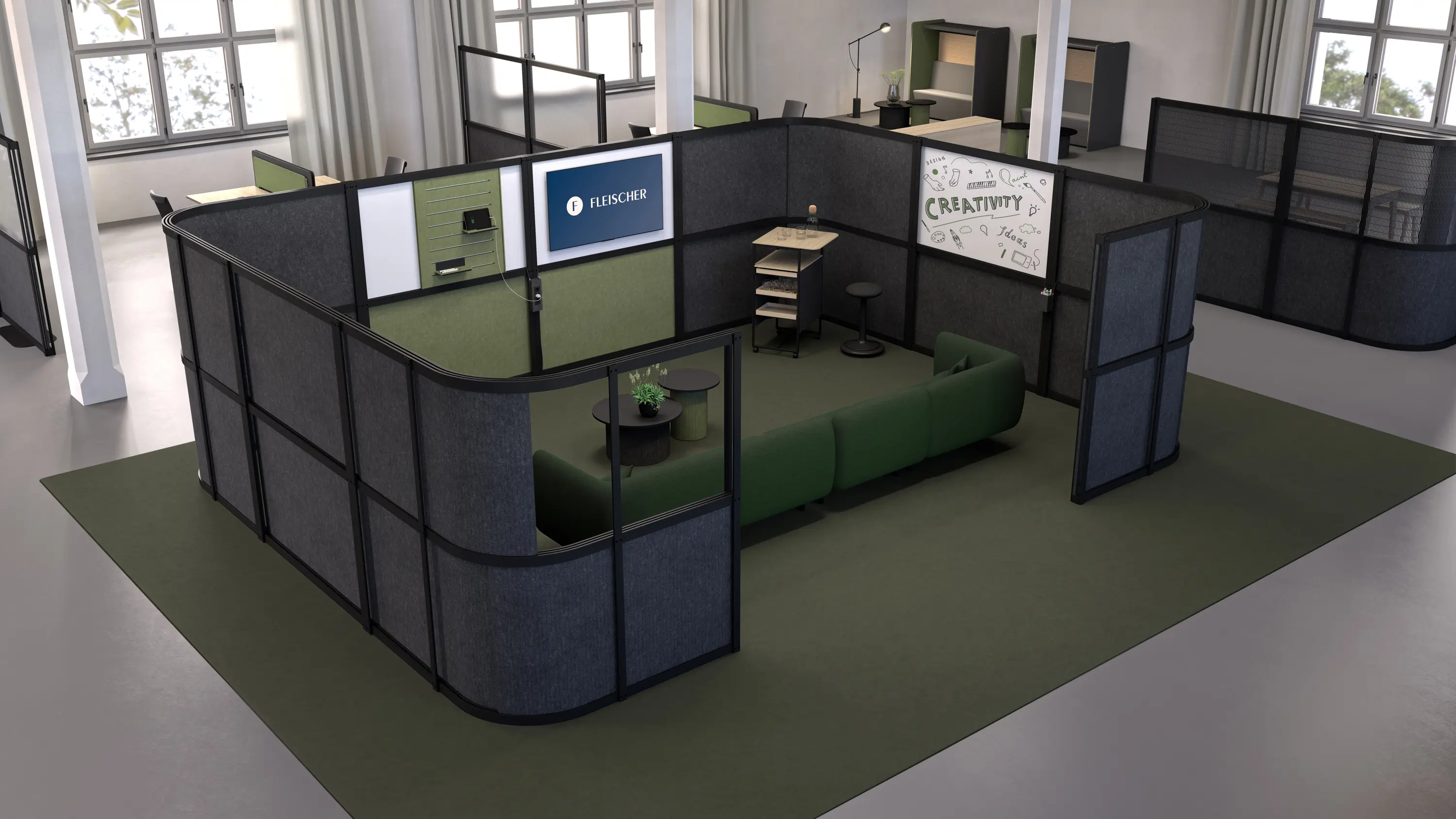 Fleischer Büromöbelwerk - Open Wall Room Partition System