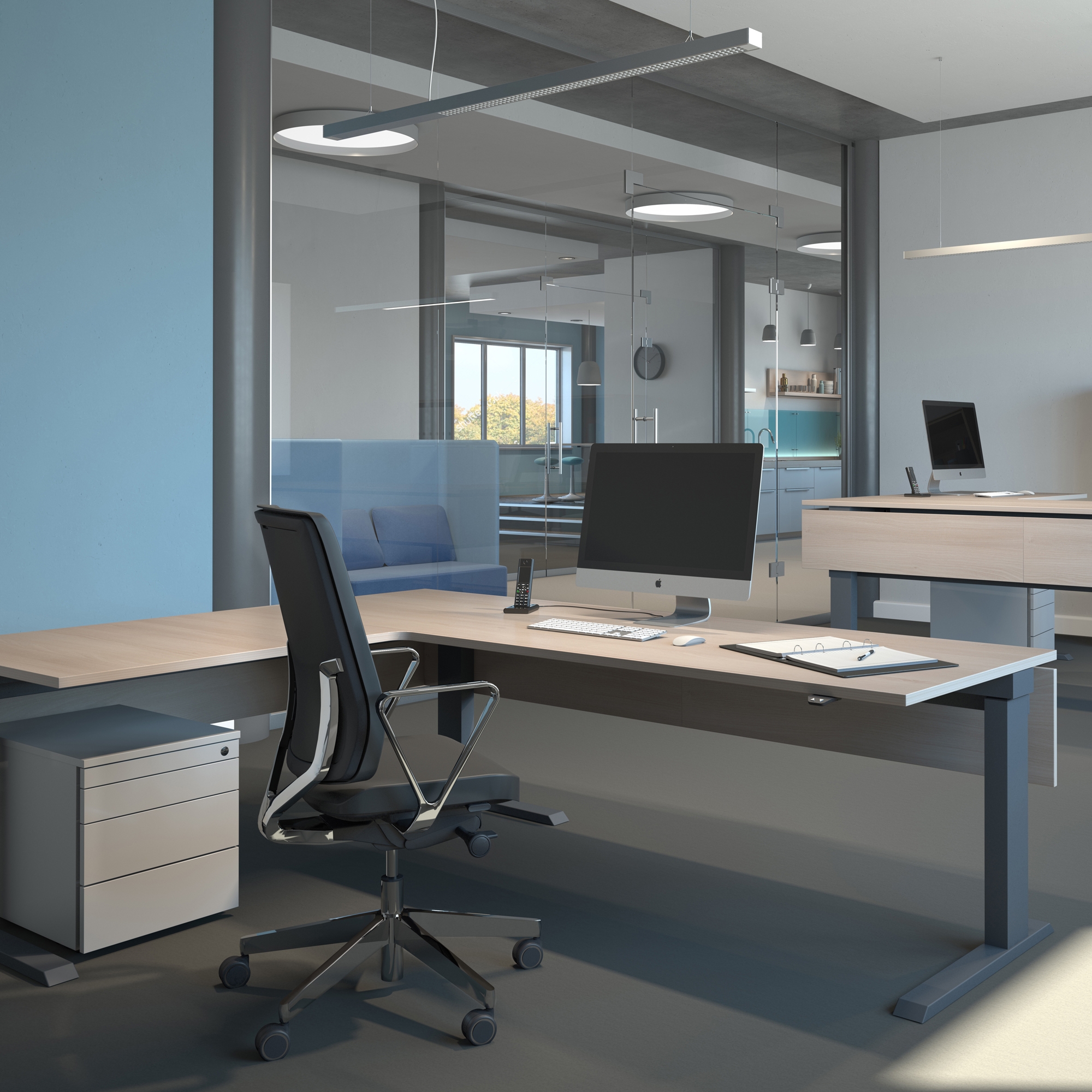 Vertoon produk Argo-V Workstation FL3 van vervaardiger Fleischer Büromöbelwerk