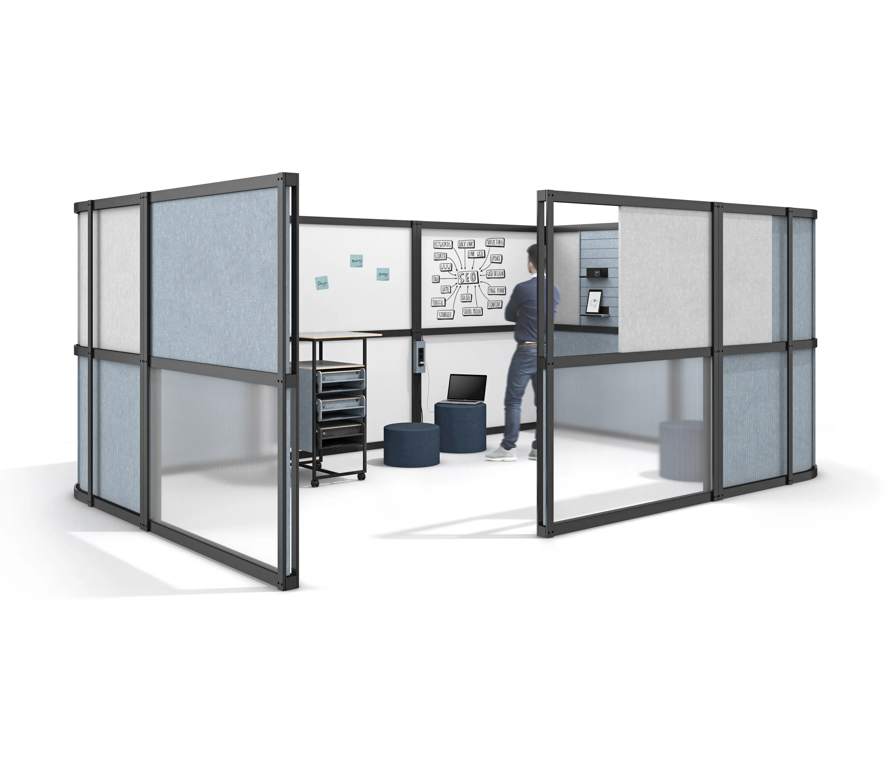 Fleischer Büromöbelwerk - Open Wall Room Partition System