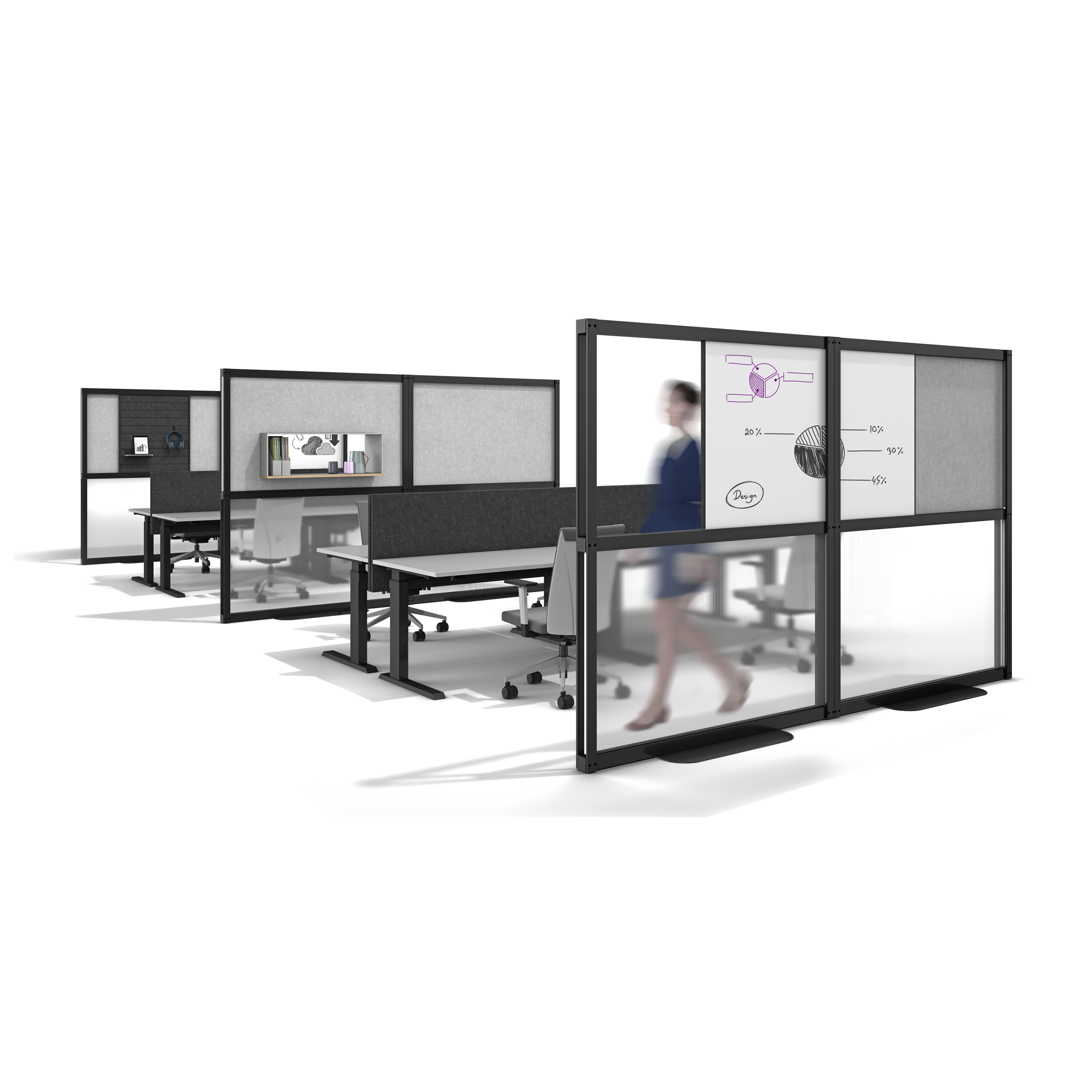 Mostrar el producto Open Wall Room Partition System del fabricante Fleischer Büromöbelwerk