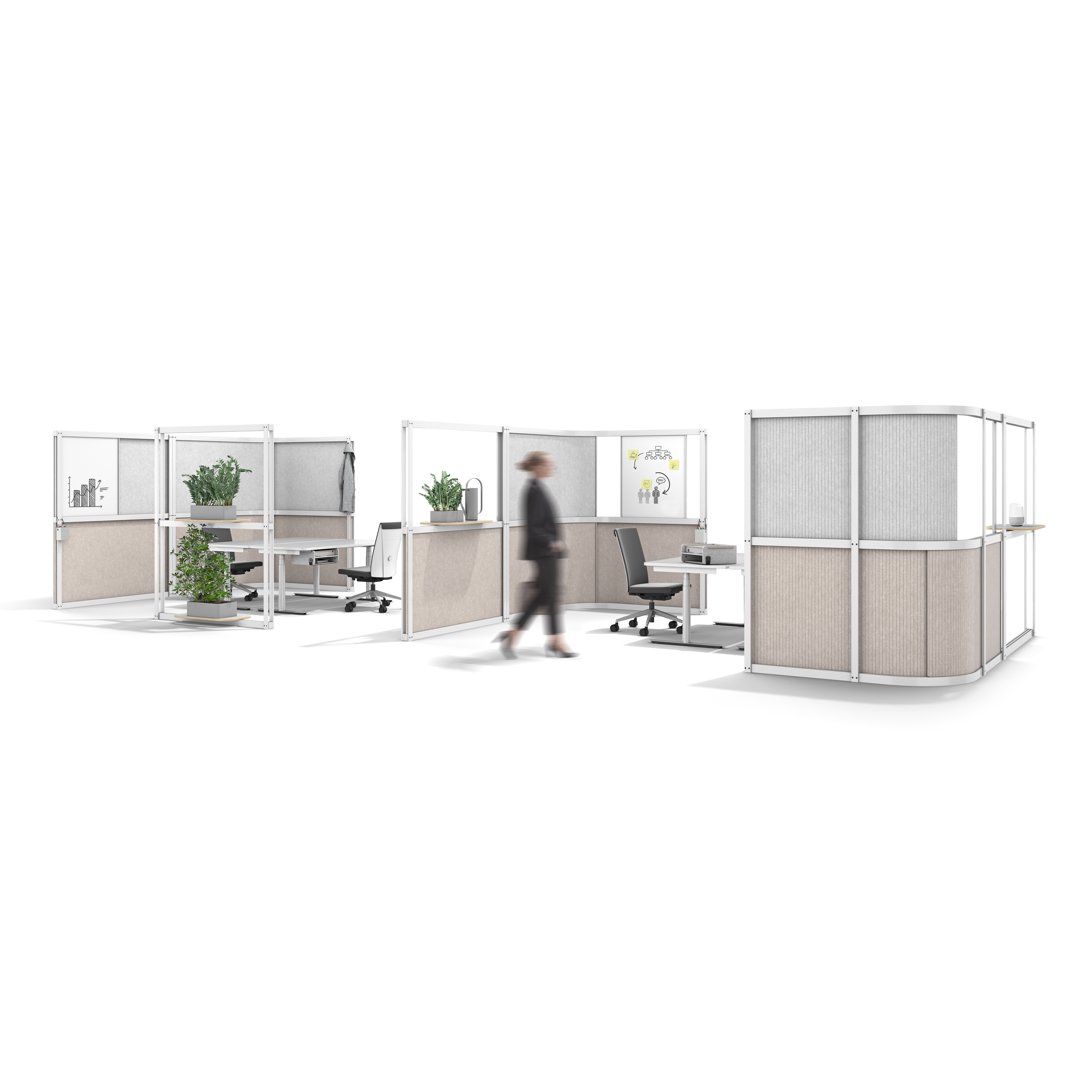 Mostrar el producto Open Wall Room Partition System del fabricante Fleischer Büromöbelwerk