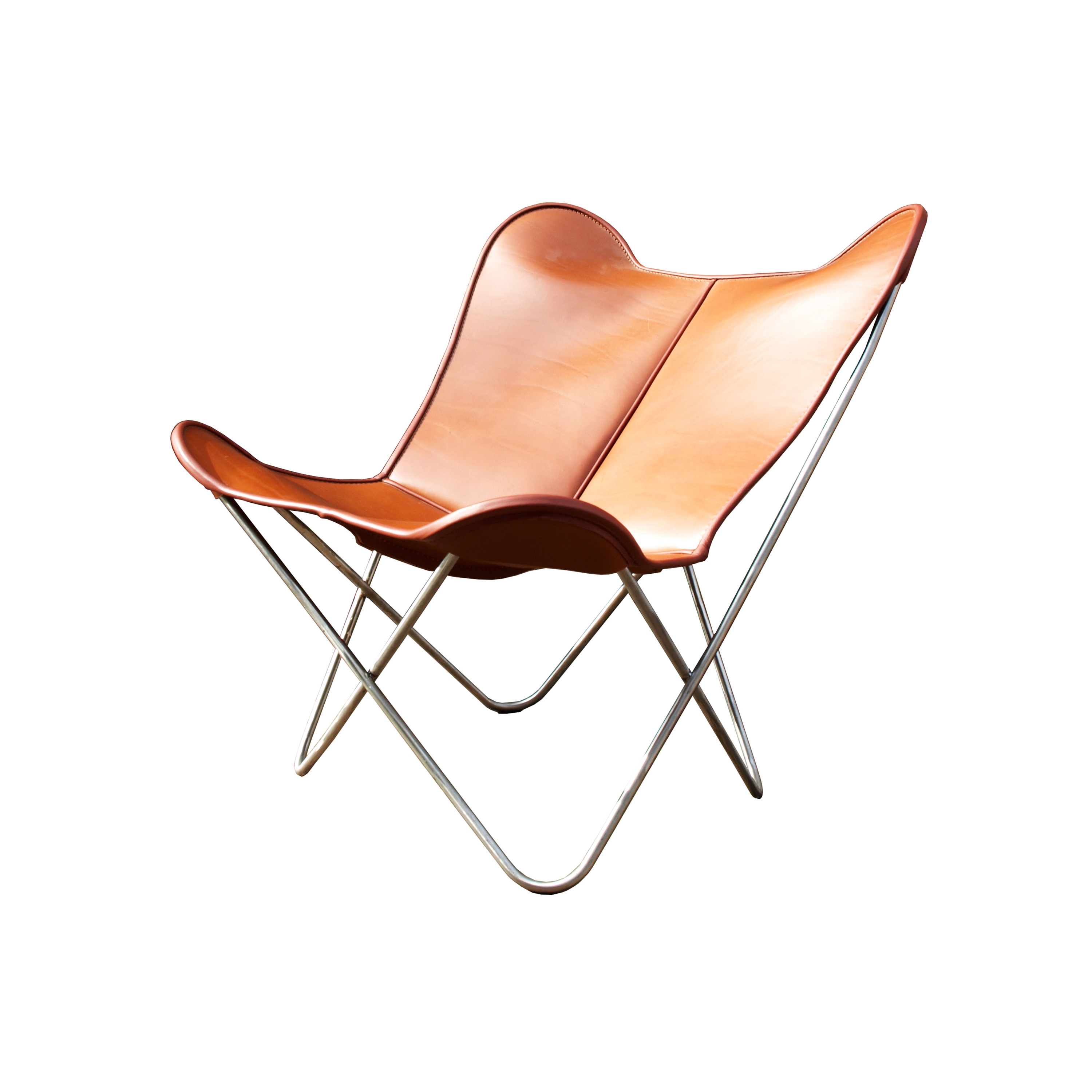 Hardoy Butterfly Chair KIDS Leder mandelbraun