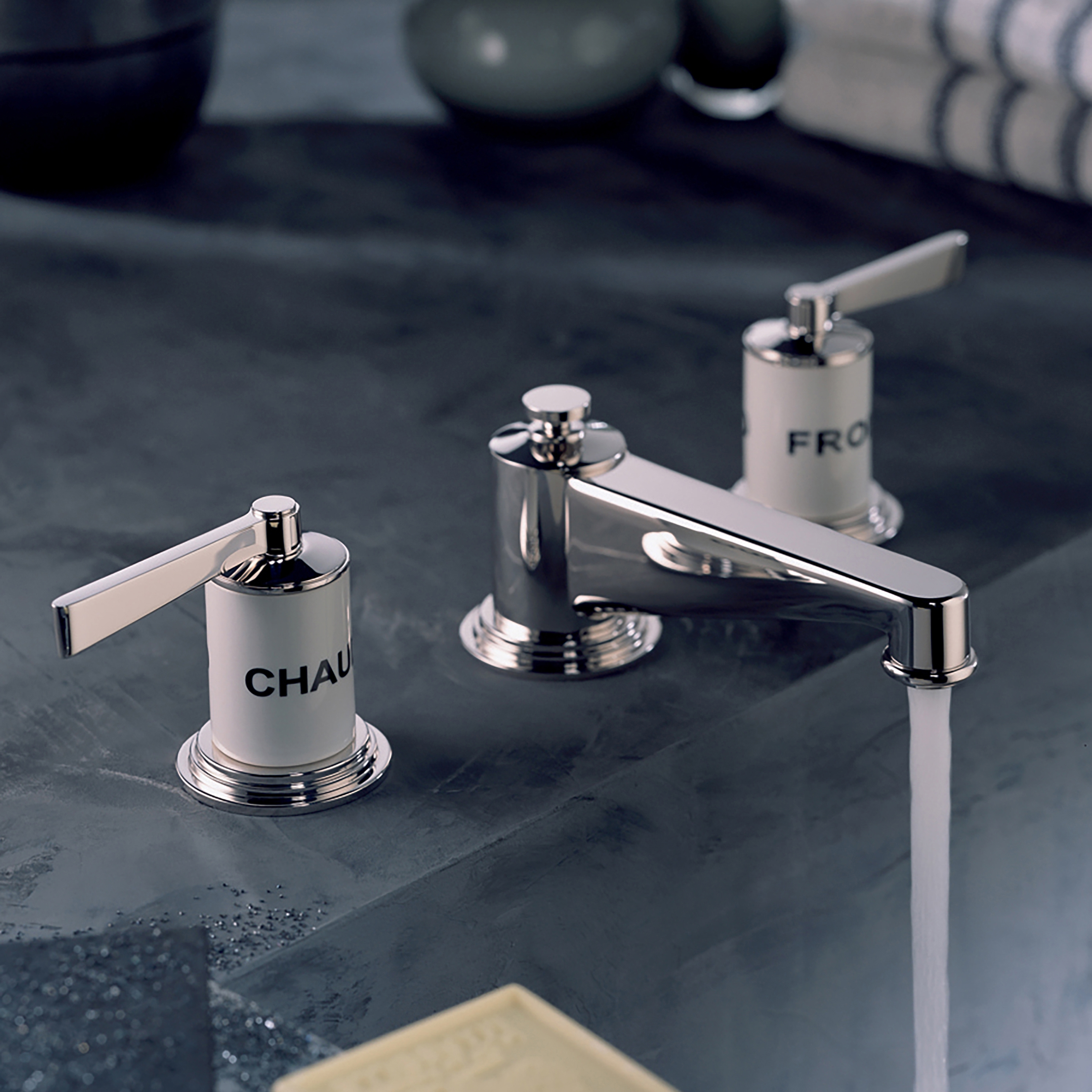 Faubourg | Rim mounted 3-hole basin mixer