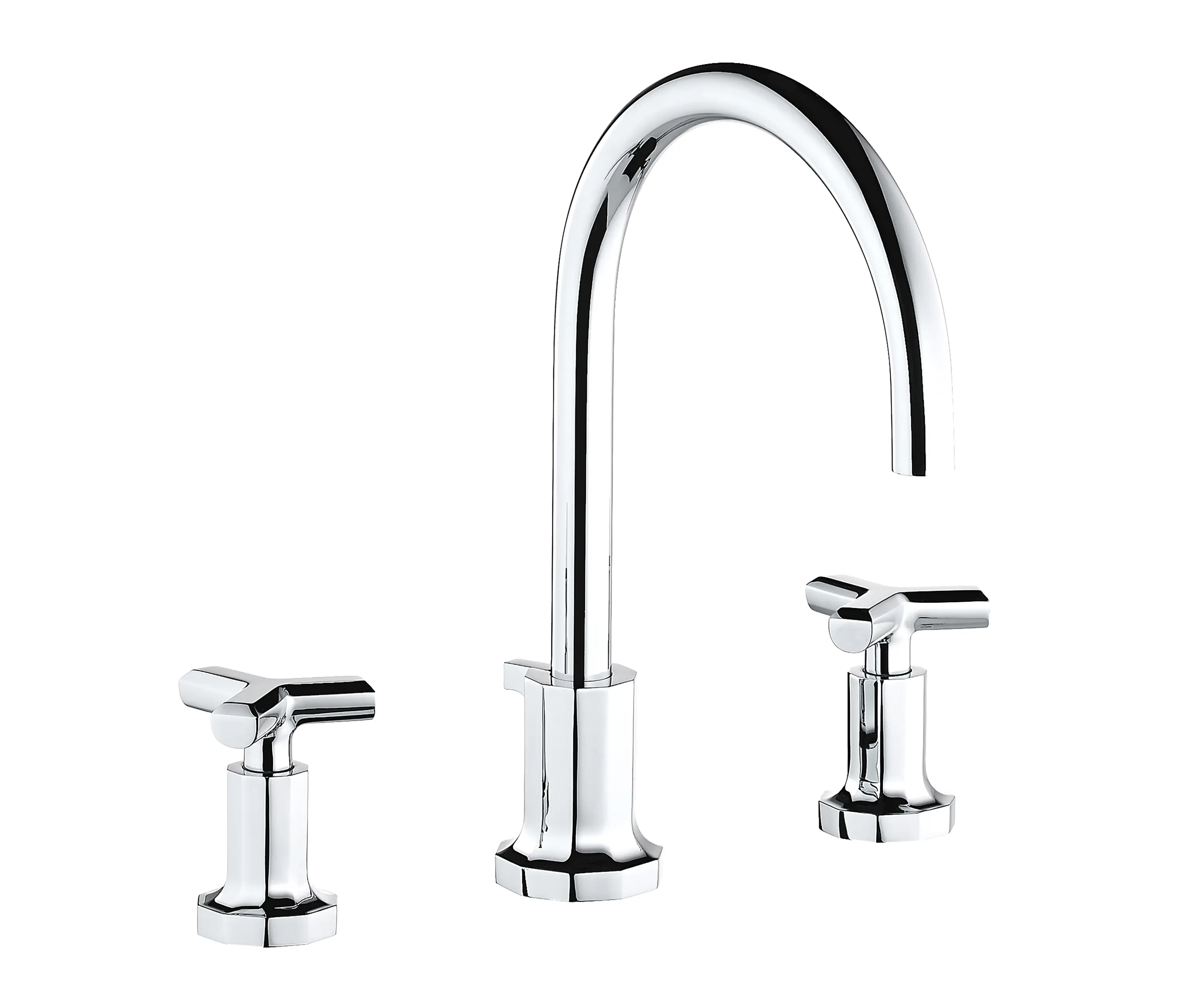 THG Paris - Les Ondes | Rim mounted 3-hole basin mixer