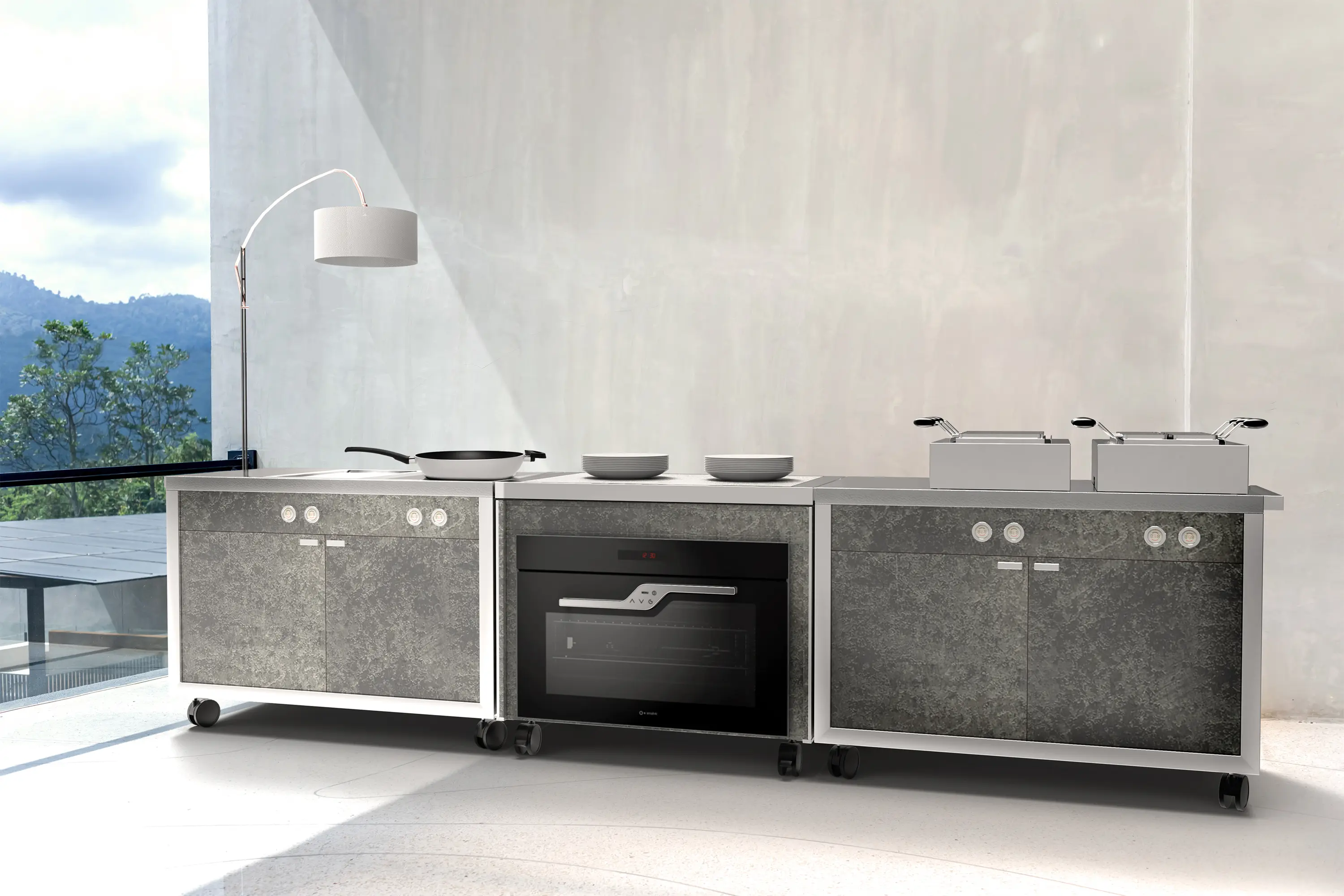 La Tavola - Cooking carts | Induction top & Teppanyaki station