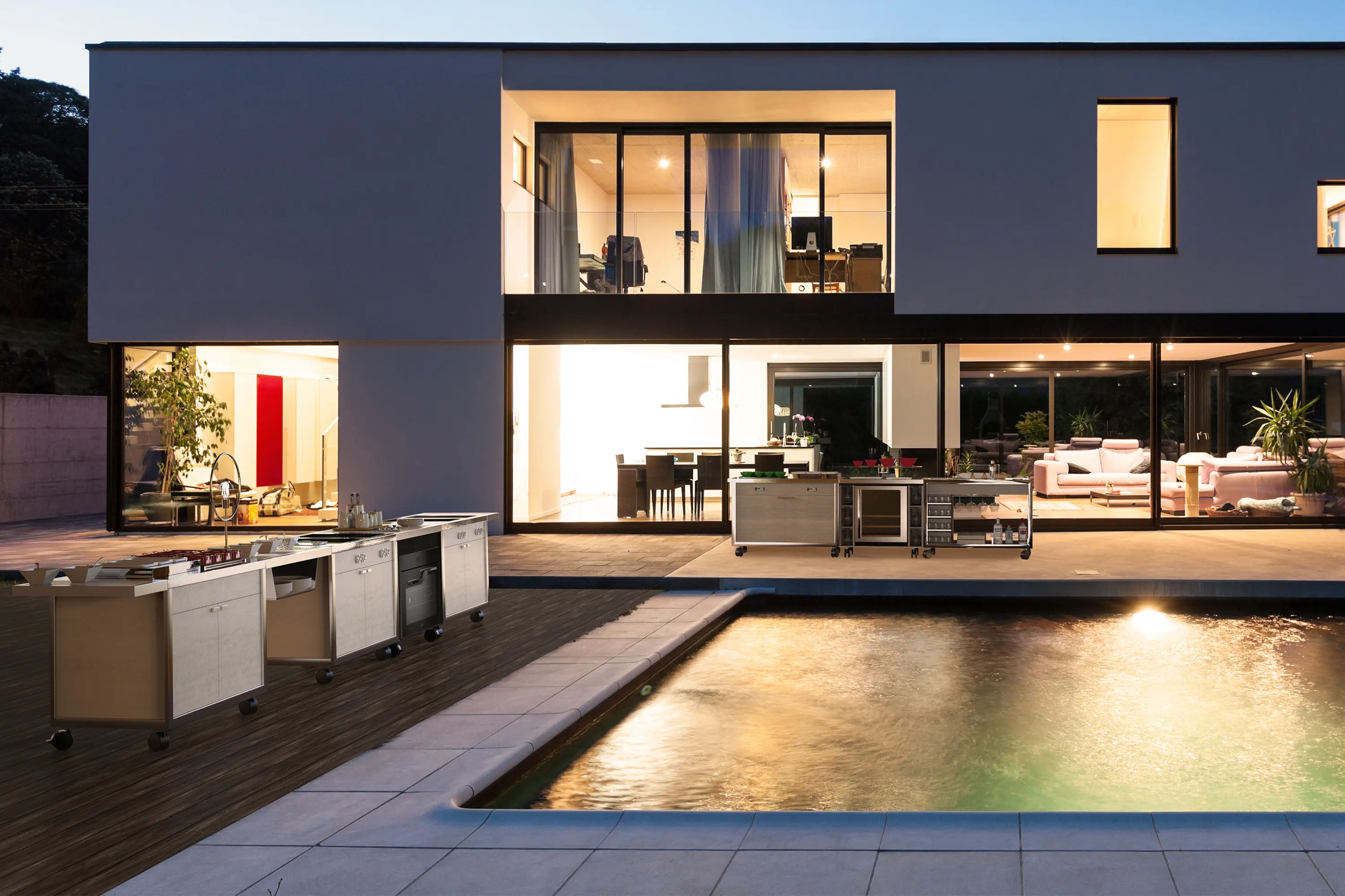 La Tavola - Cooking carts | Wok & Induction top station