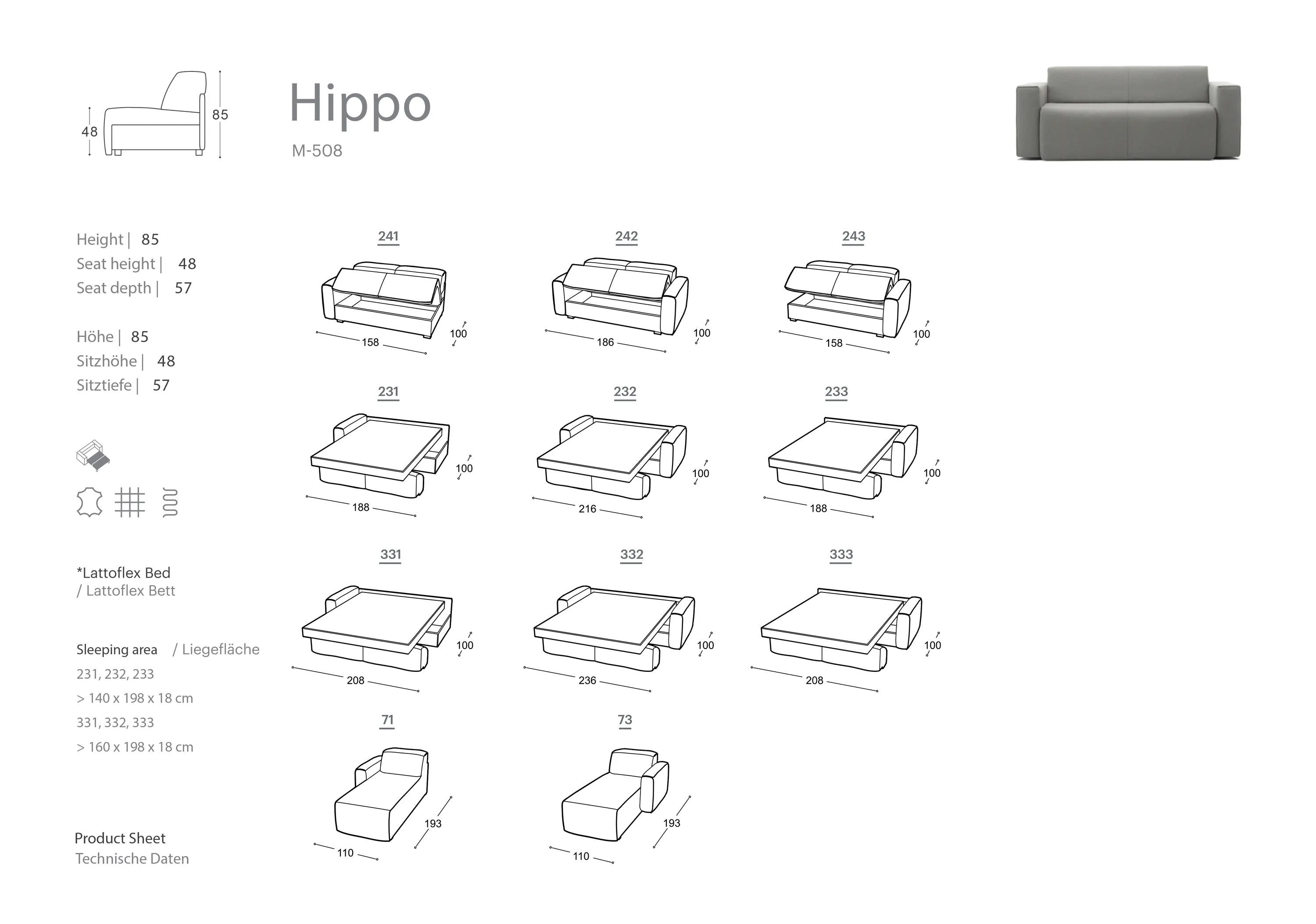 Extraform - Hippo Sofa Bed
