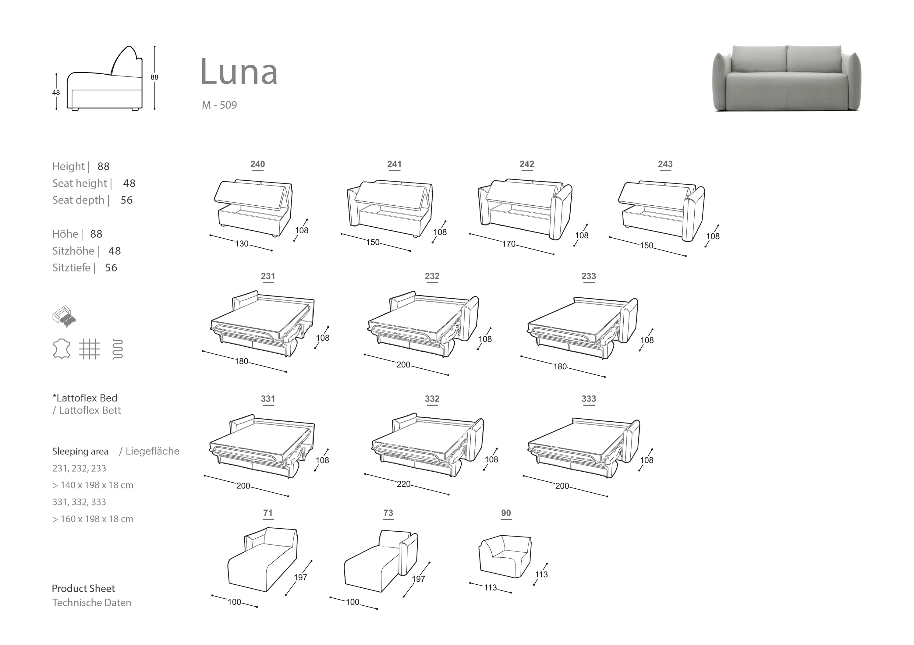 Extraform - Luna Sofa Bed