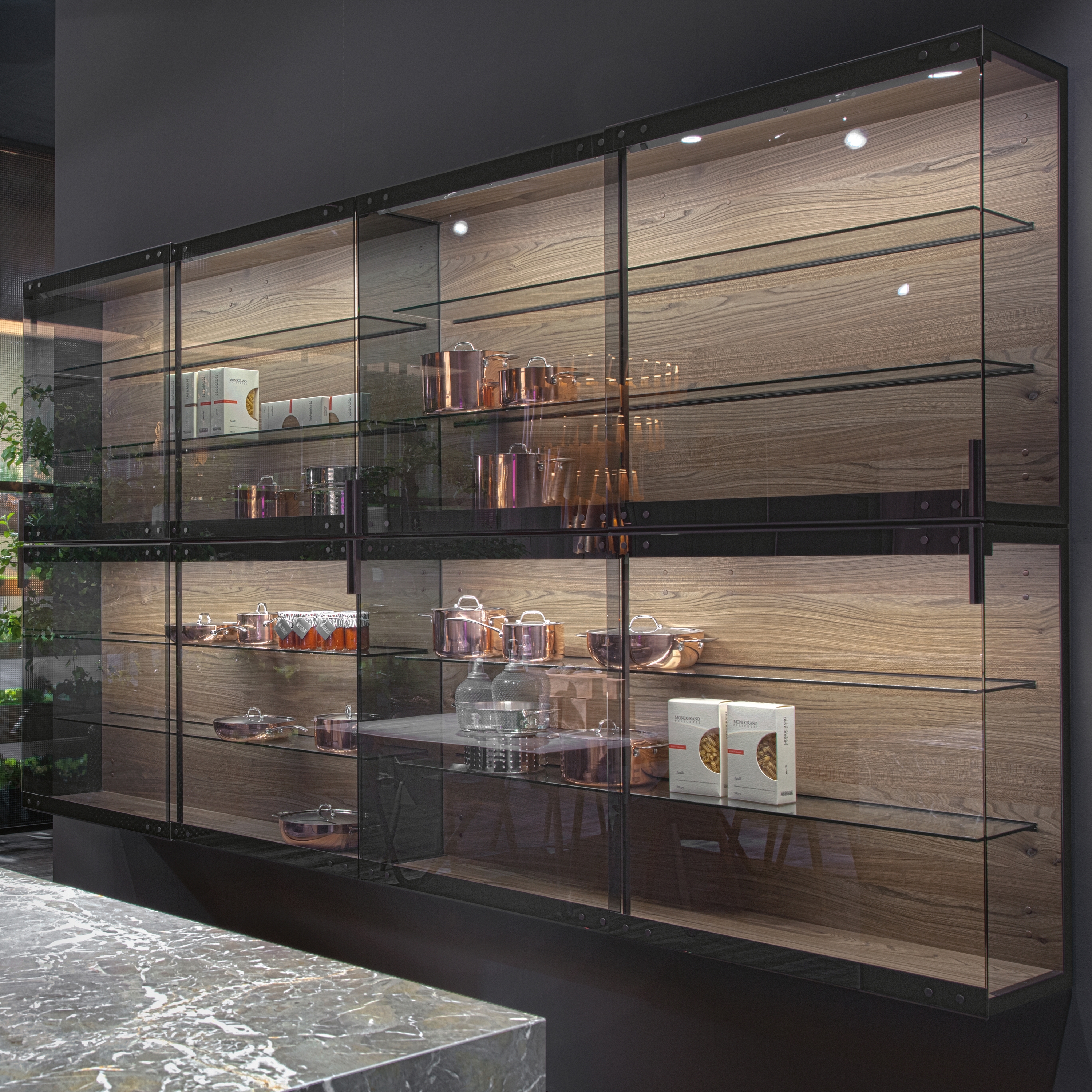 Display product Wall Units With Glass Sliding Doors from manufacturer Rossana
