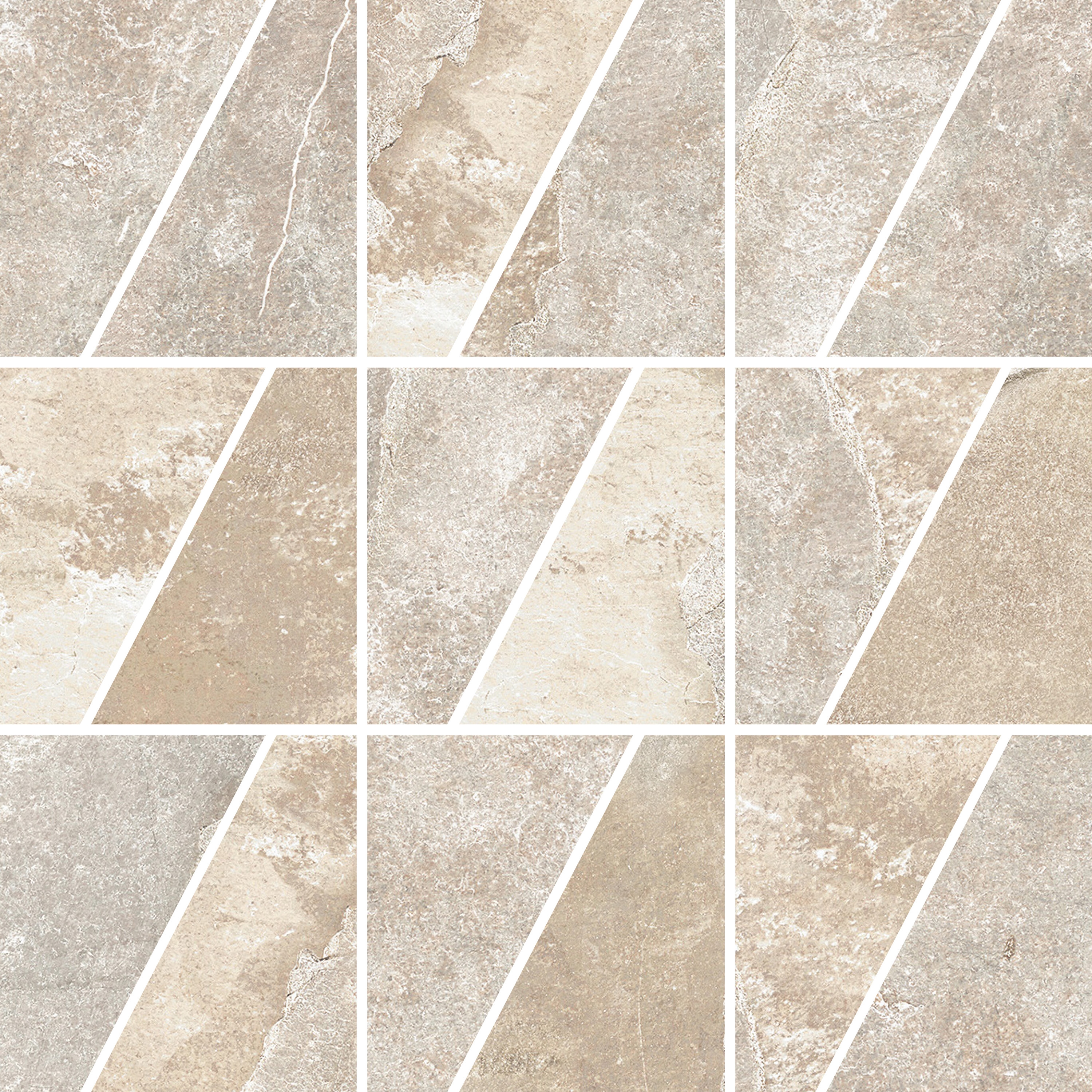 Vertoon produk Ardesie Beige | Mosaico Trapezio van vervaardiger Rondine