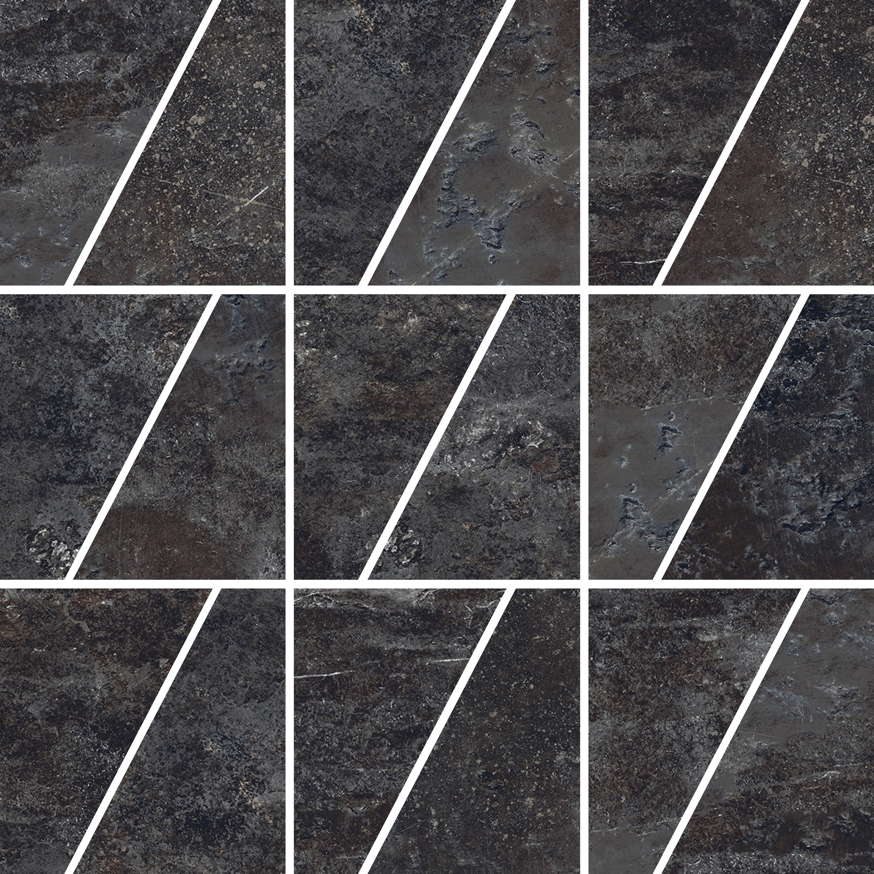 Vertoon produk Ardesie Dark | Mosaico Trapezio van vervaardiger Rondine