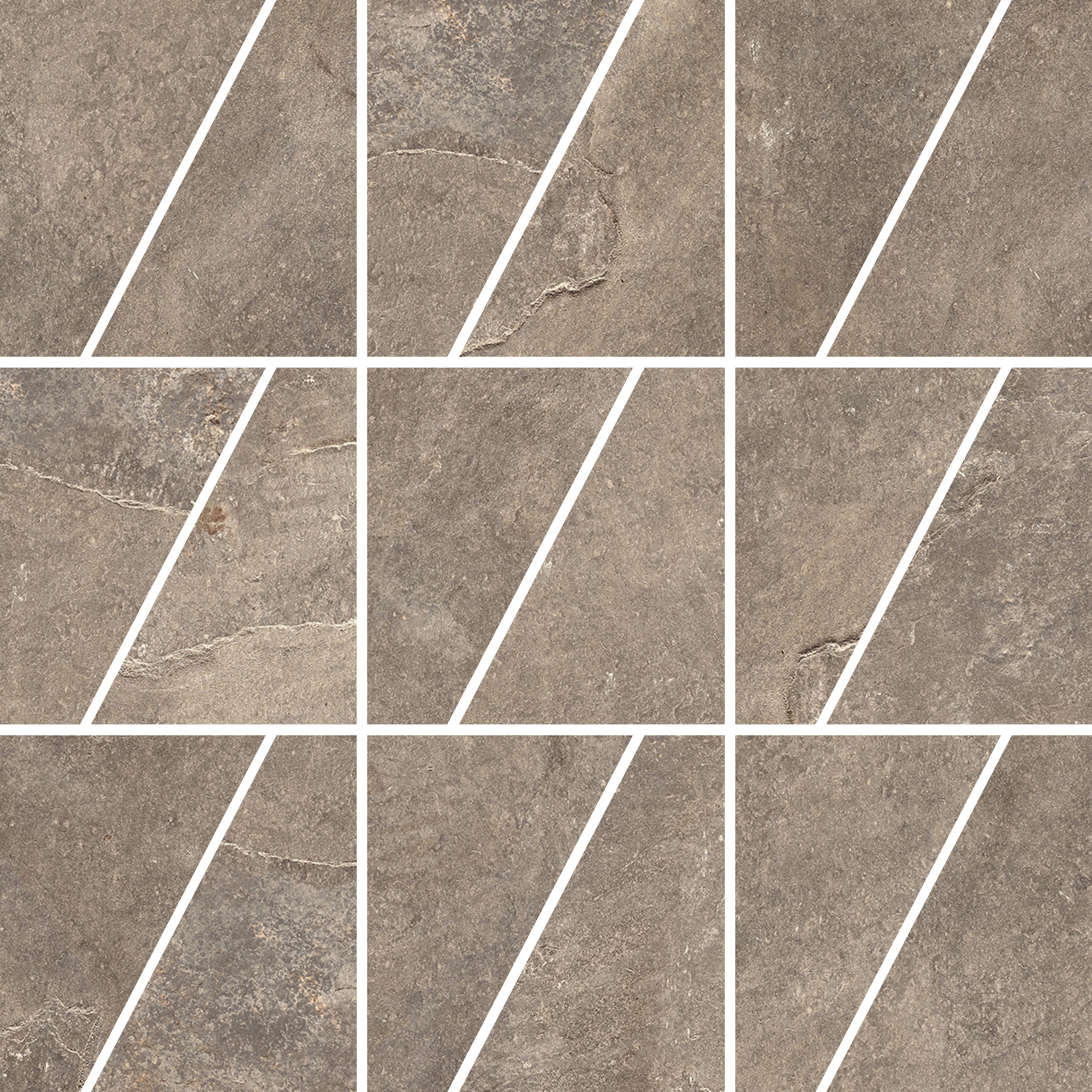 Vertoon produk Ardesie Taupe | Mosaico Trapezio van vervaardiger Rondine