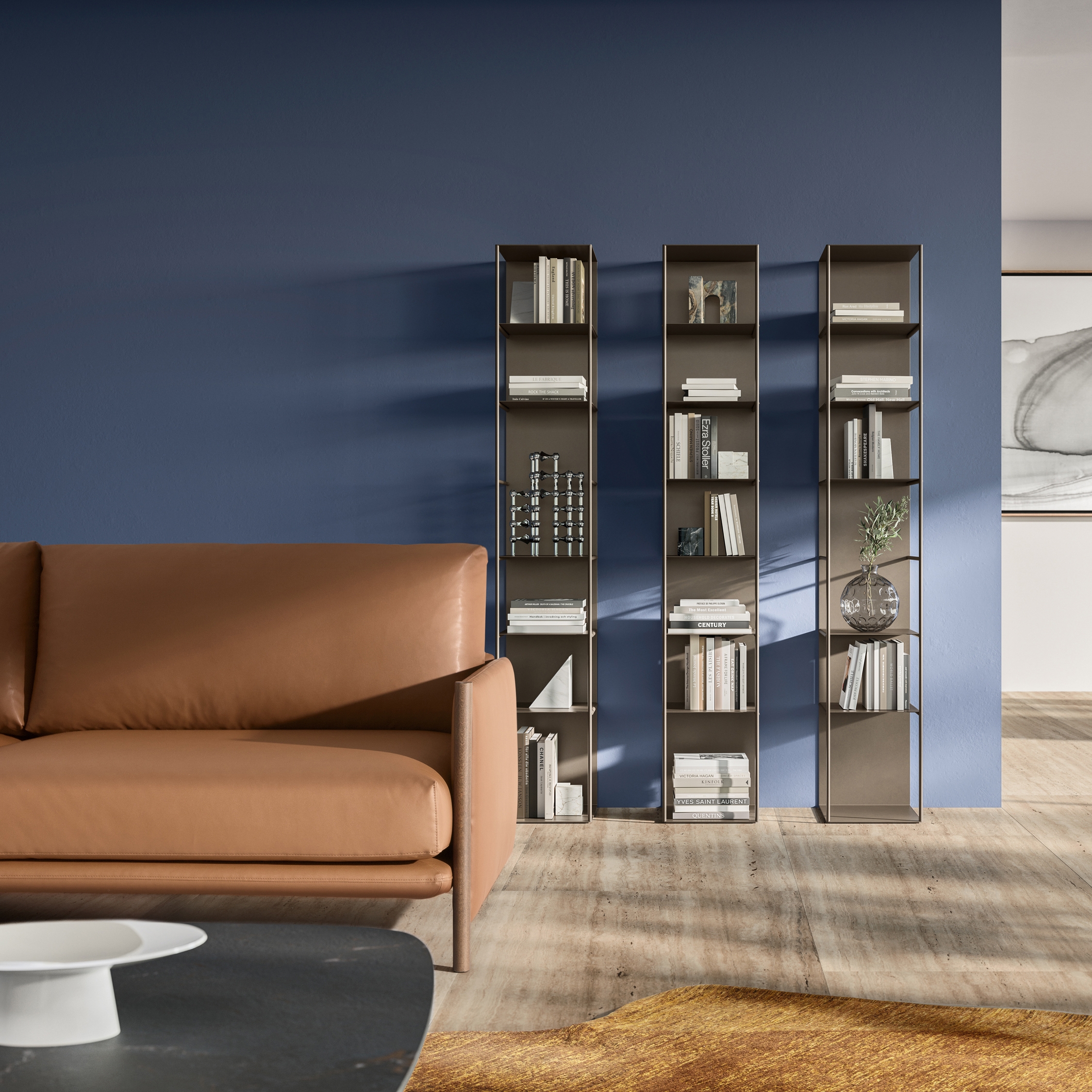 WALL-MOUNTED BOOKCASE