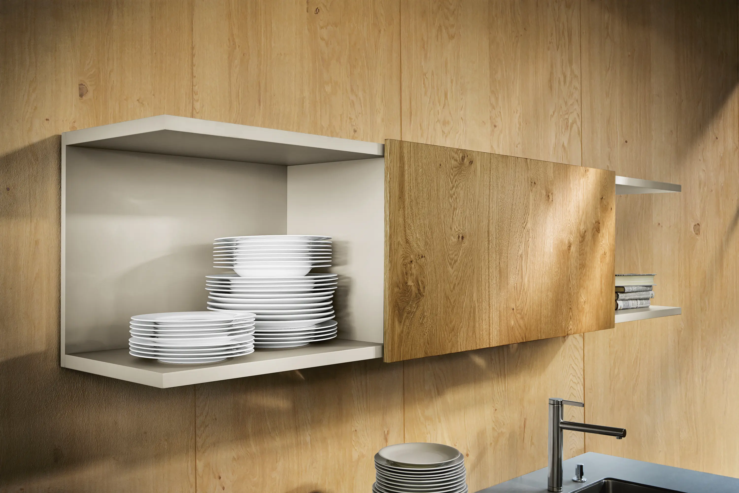 next125 - next125 Open shelf units with sliding door