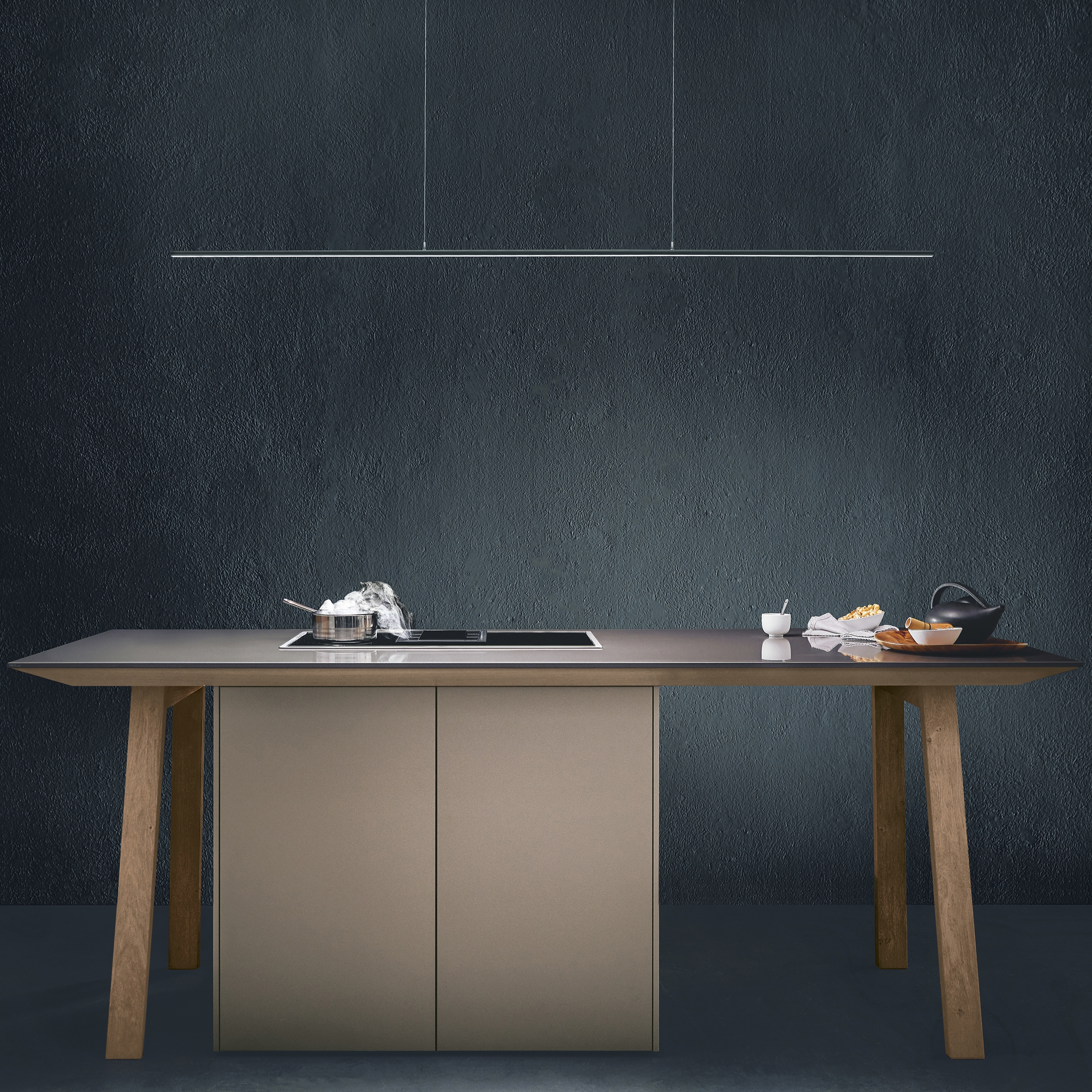 Vertoon produk next125 cooking table Sand grey matt velvet van vervaardiger next125