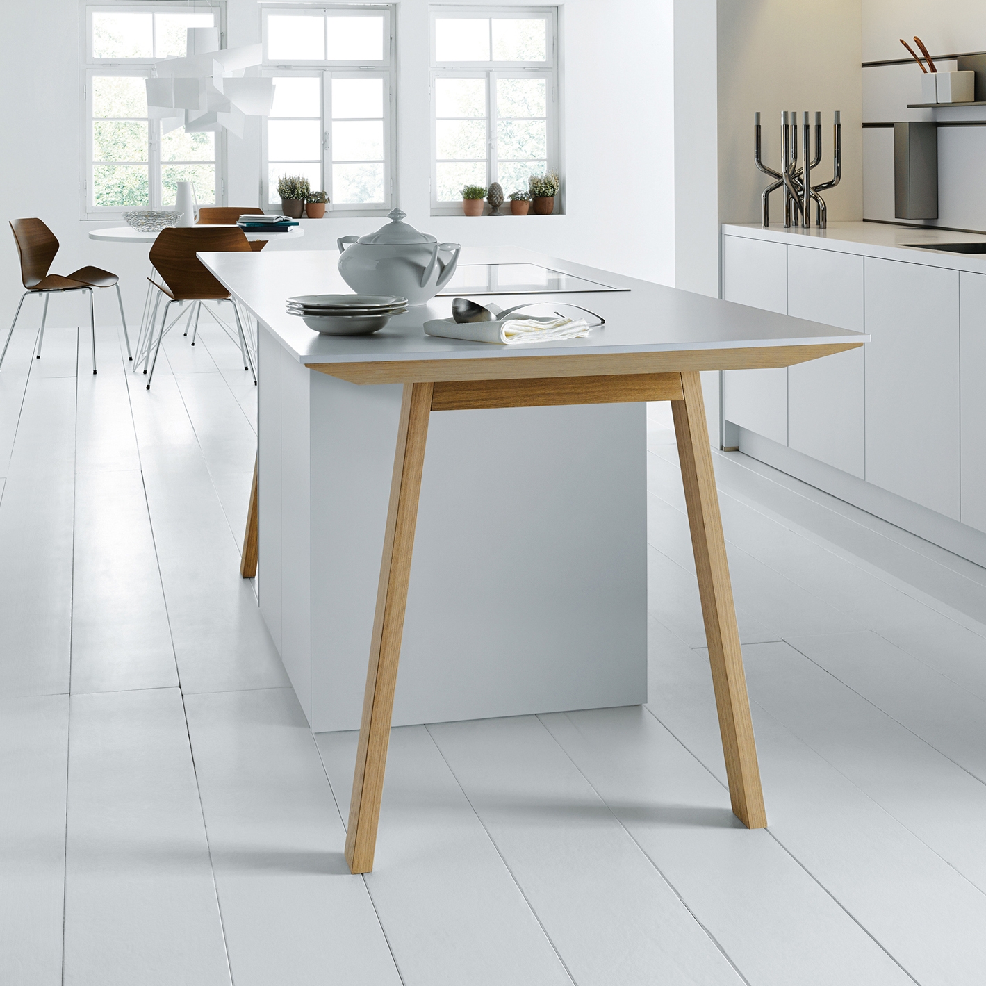 Vertoon produk next125 cooking table Alpine white matt velvet van vervaardiger next125