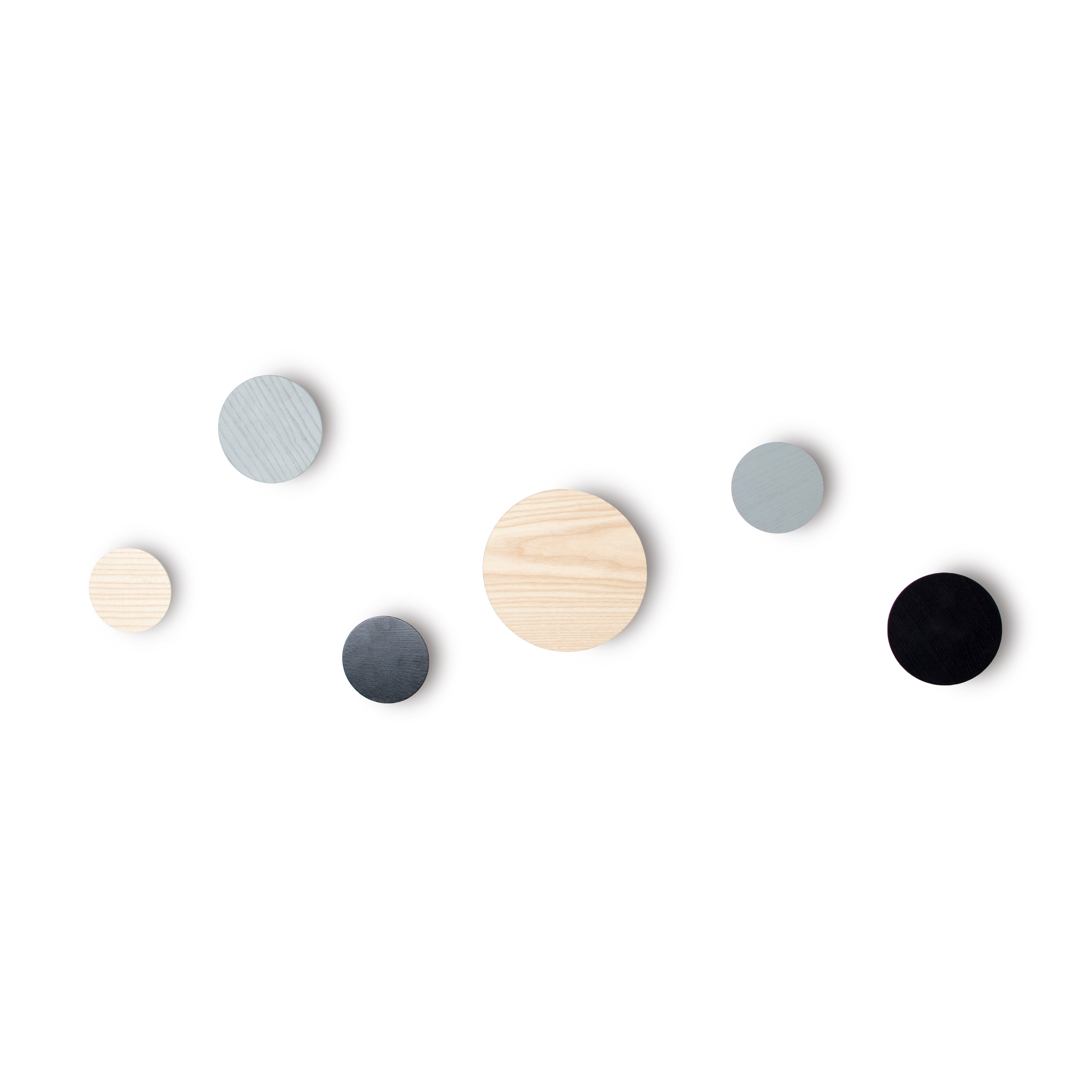 Display product Satellites round wall hooks in ash wood from manufacturer bartmann berlin